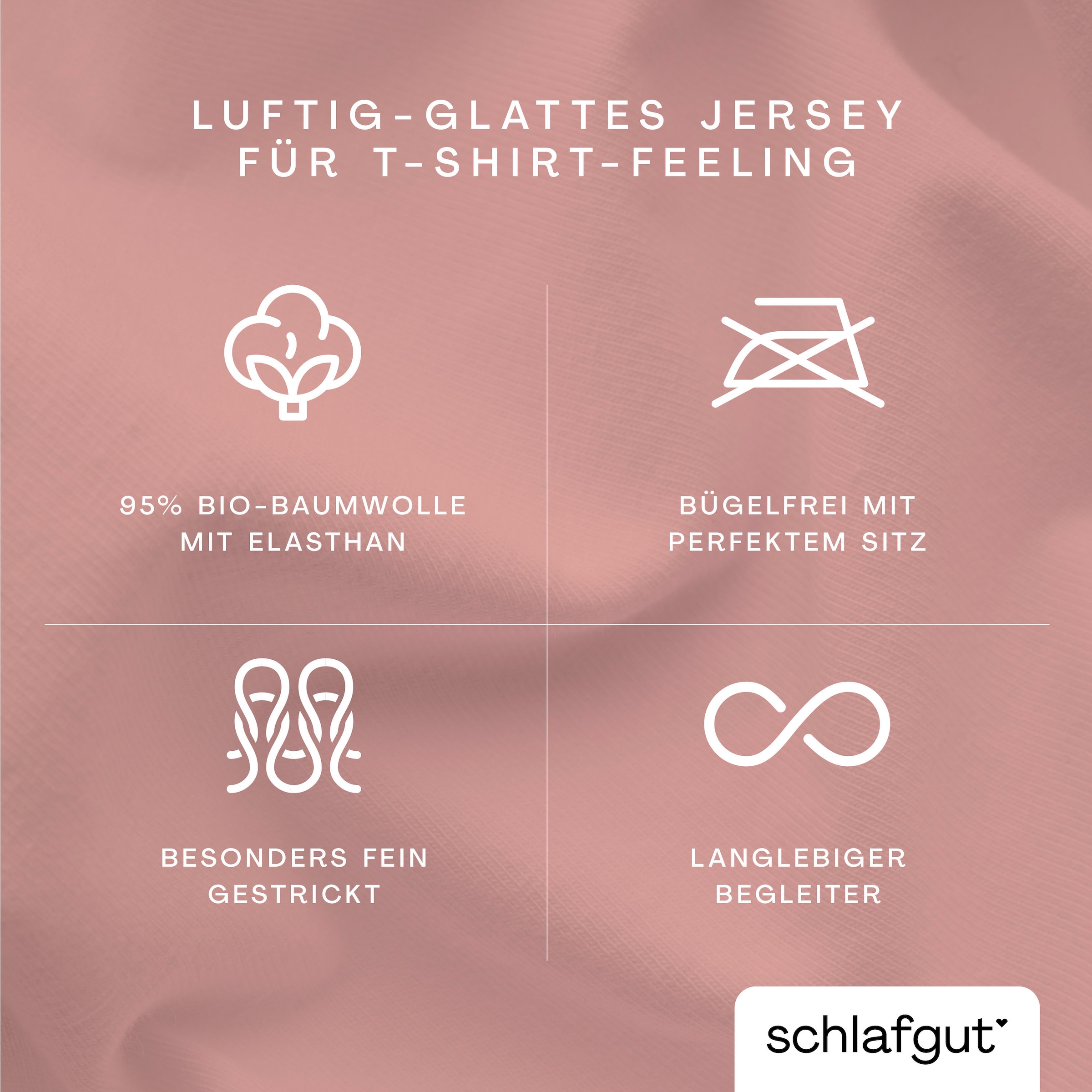 Schlafgut Bettbezug »Premium Bettbezug Knitted Jersey (1 St)« Ton-in-Ton Reißverschluss, Bio-Baumwolle mit Elasthan, Uni, OEKO Tex