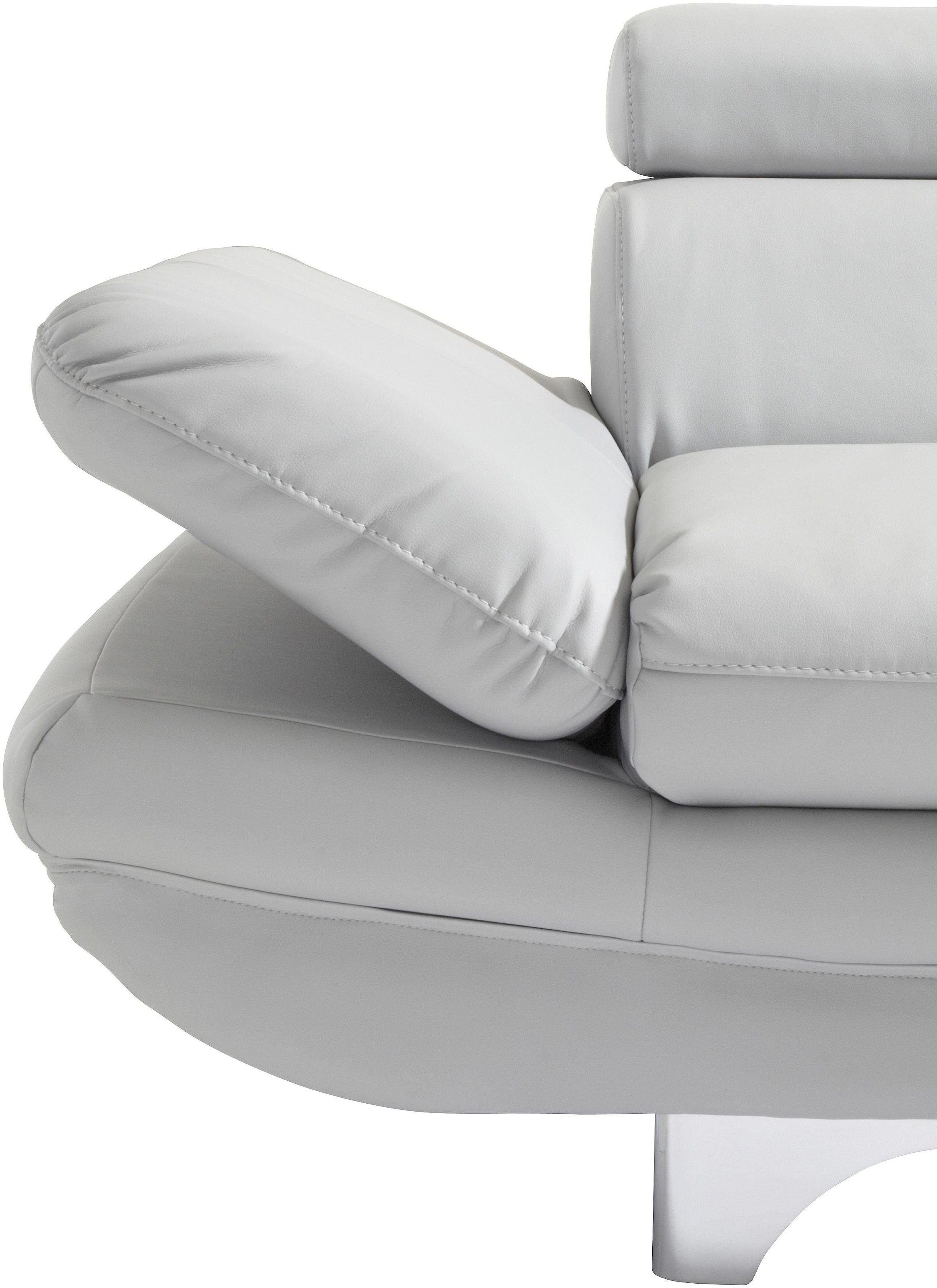 COTTA Polstergarnitur »Enterprise L-Form«, (Set), Set bestehend aus: Ecksofa mit Arm- & Kopfteilverstellung & Hocker