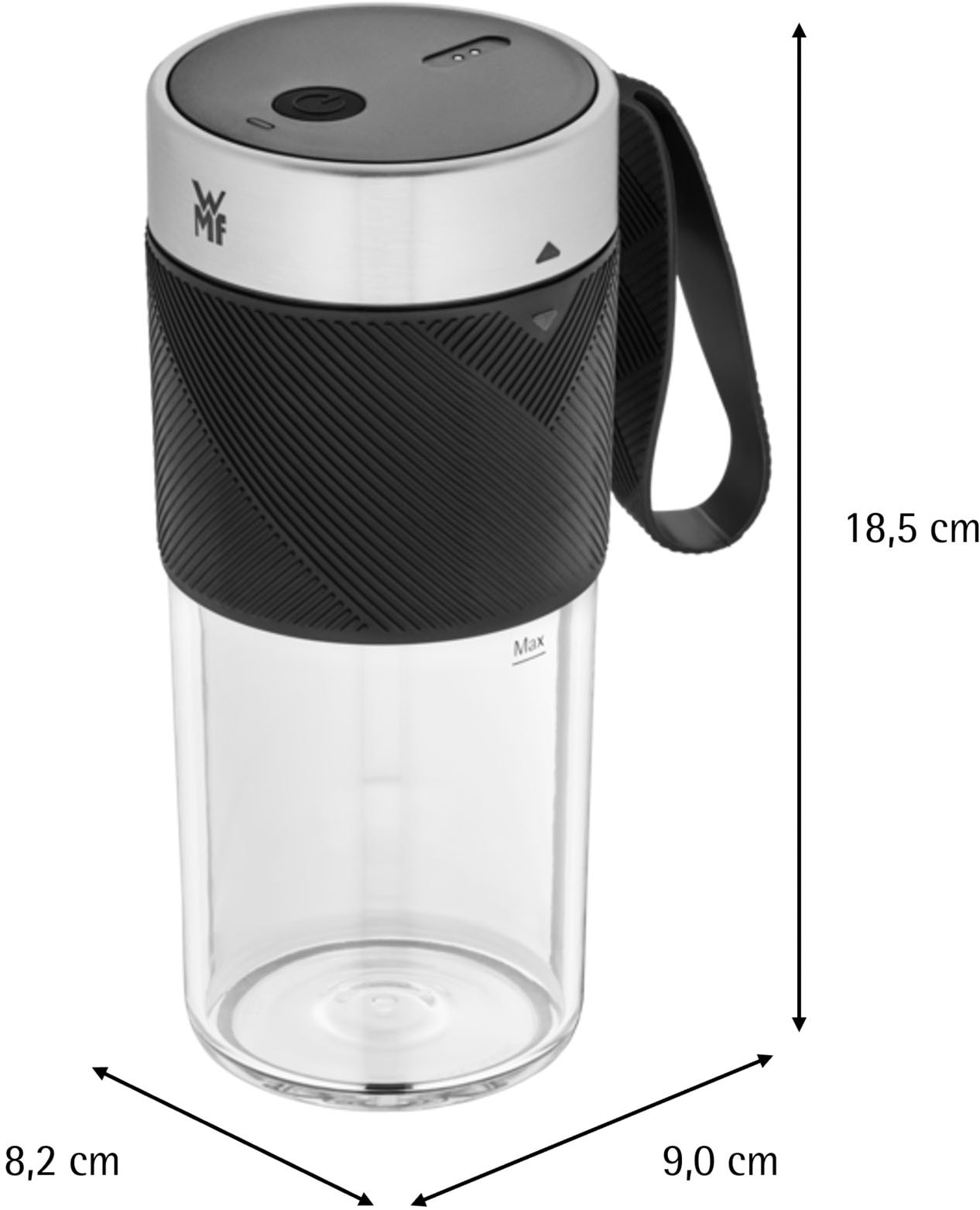 WMF Smoothie-Maker »KÜCHENminis Mix on the go«, 50 W, aufladbarer Mixer, tragbar und kompakt für unterwegs, leise Handhabung