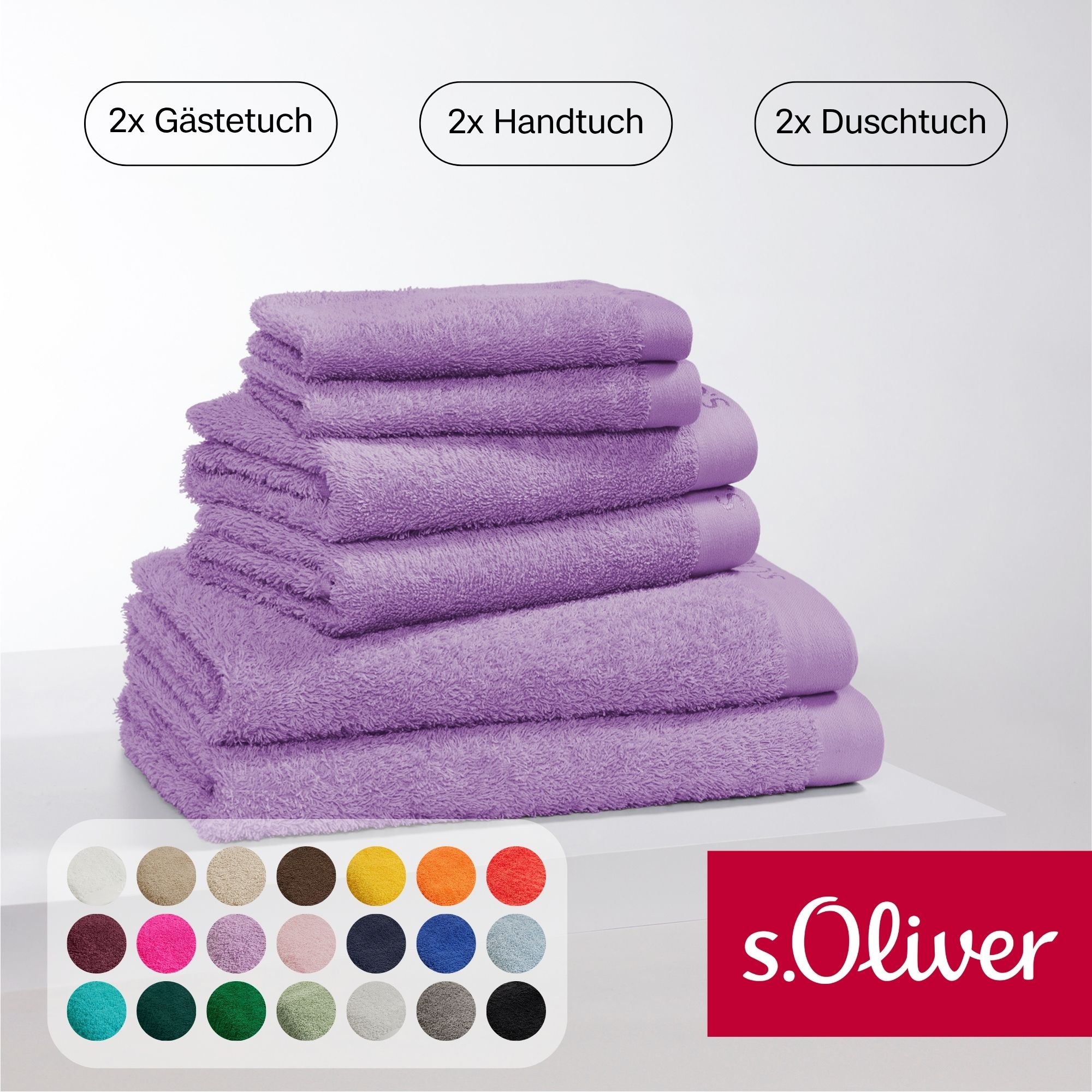 s.Oliver Handtuch Set »s.Oliver, Premium Qualität, 600 gr/m²«, (Set, 6 St., günstig online kaufen