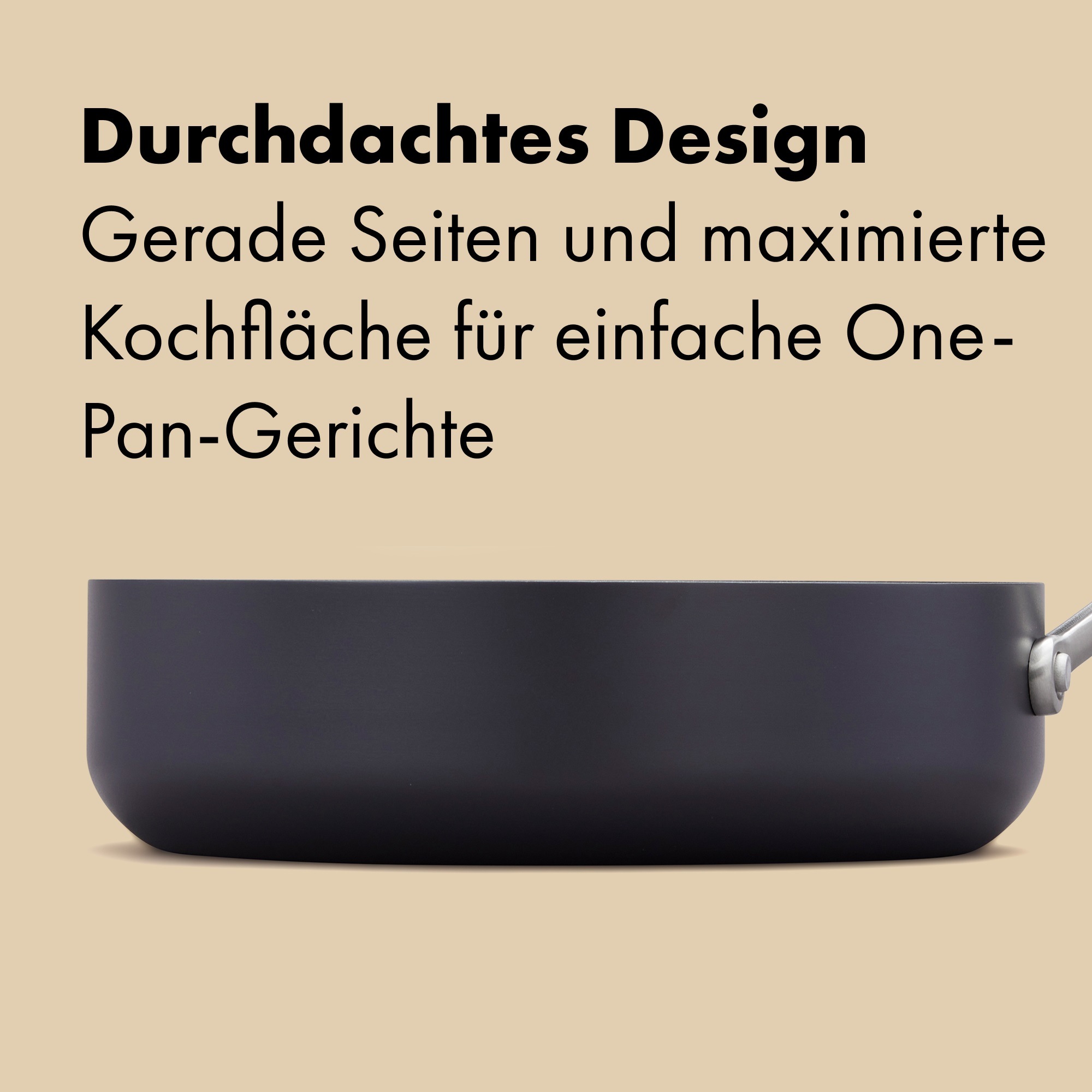 OXO Good Grips Servierpfanne »Ceramic Professional Antihaft-Sauteuse 24 cm mit Deckel« Edelstahl 1 tlg. mit hohen Wänden, ideal für Anbraten, Saucen und sanftes Köcheln