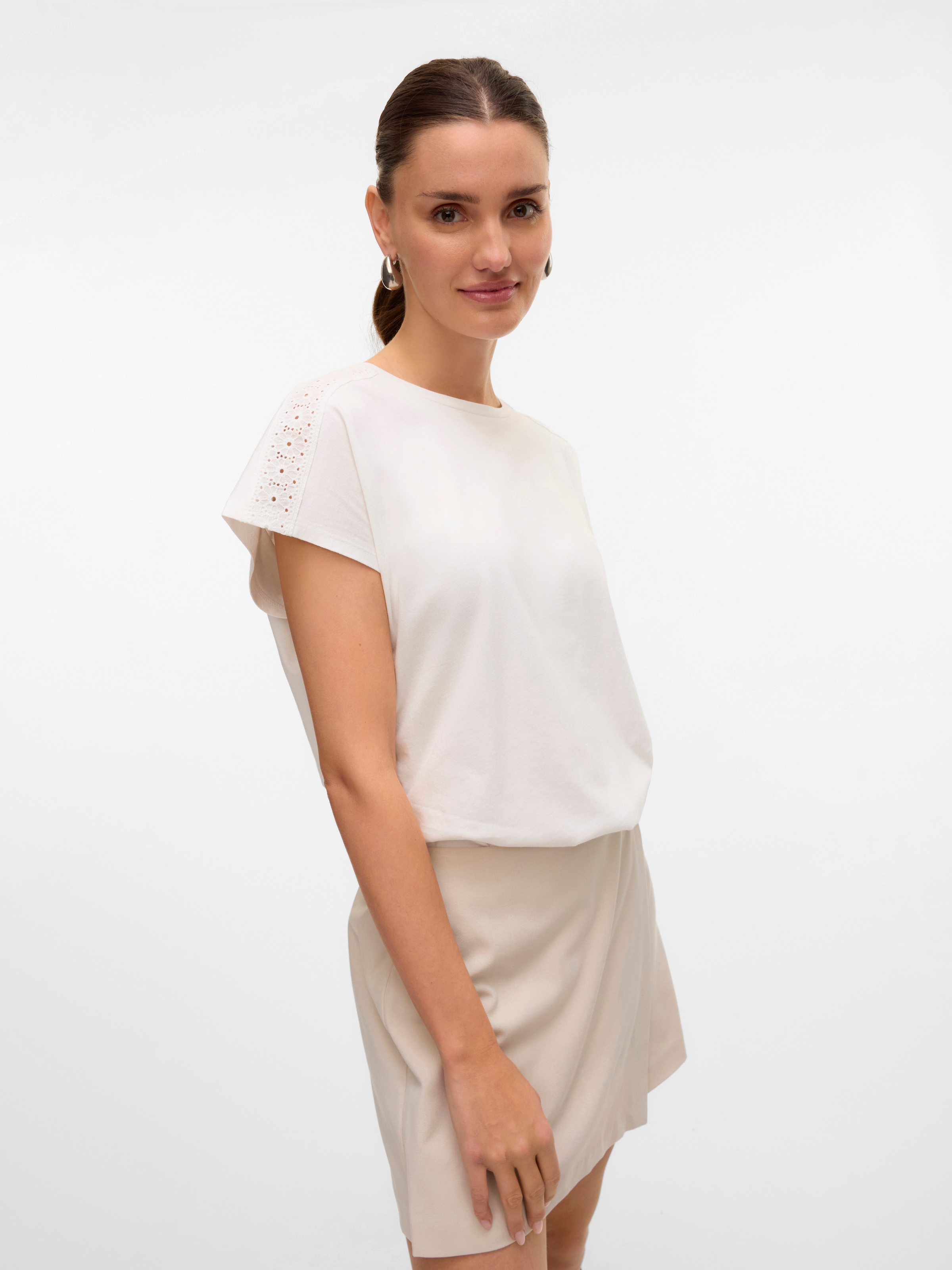 Vero Moda Kurzarmshirt »VMEMMY SS LACE TAPE TOP JRS GA NOOS«