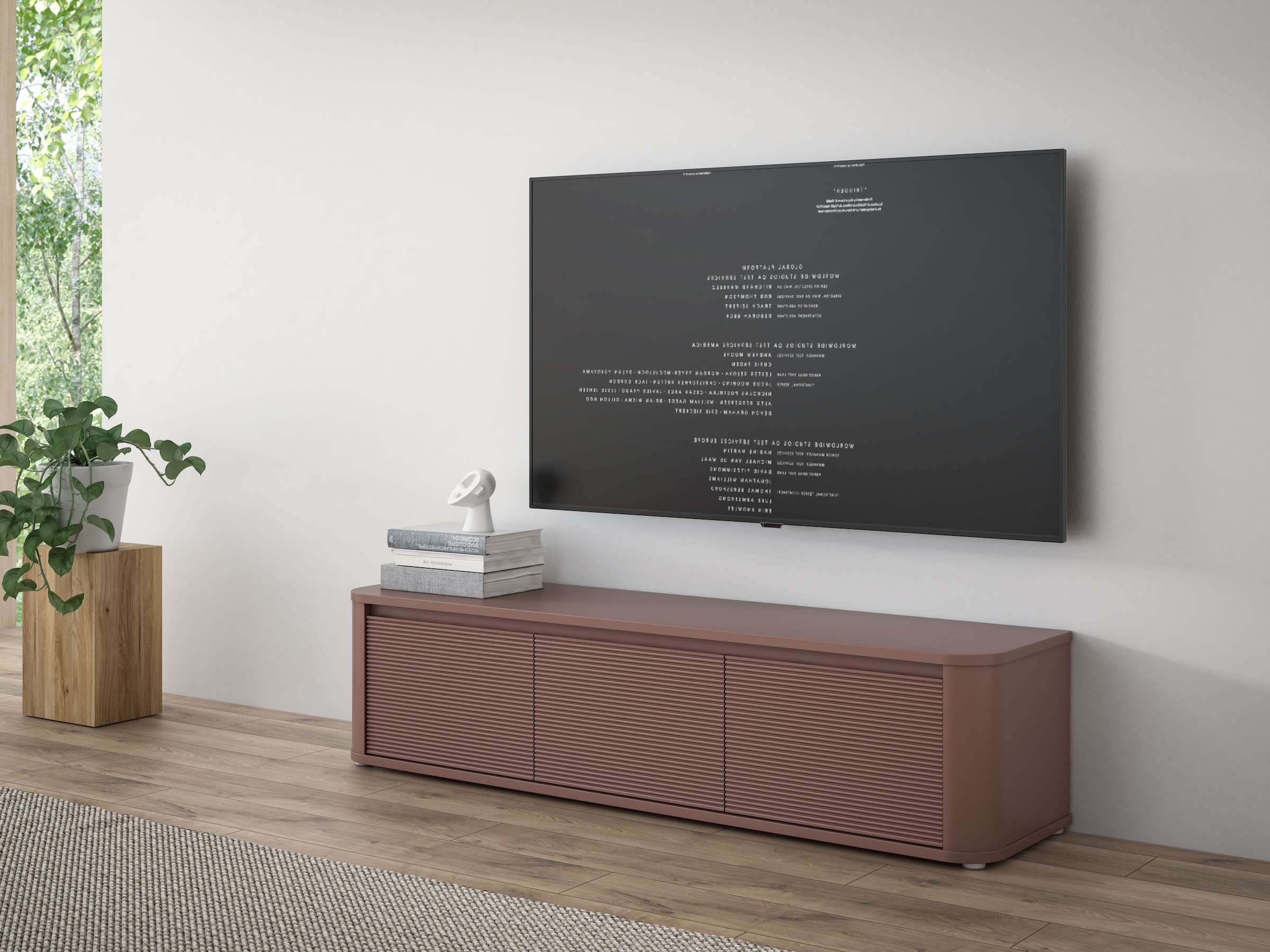 FORTE TV-Board B/H/T 168/41,5/41,3 cm Soft Close, Stauraum, MDF Front