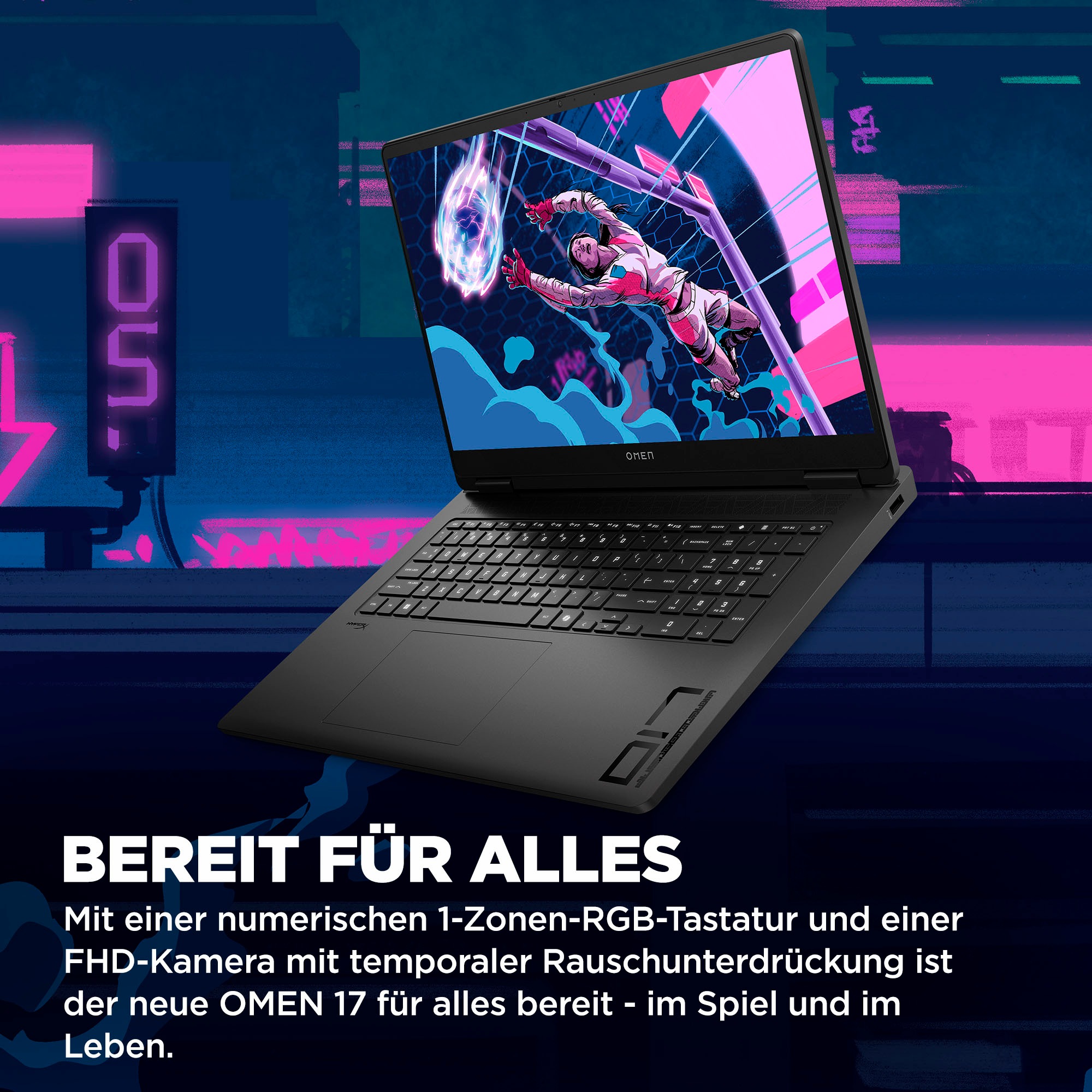 HP Gaming-Notebook »OMEN 17-db1073ng« 43,9 cm / 17,3 ″ AMD Ryzen™ AI 7 GeForceRTX5060 1.000 GB SSD