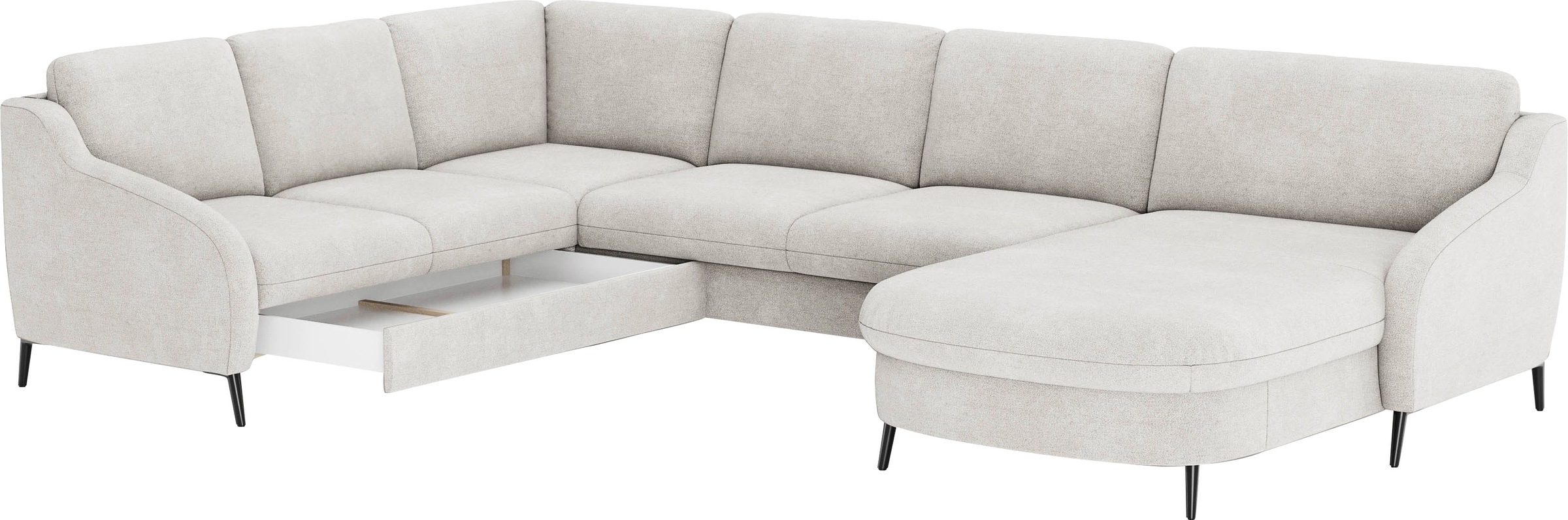 sit&more Wohnlandschaft »Soul U-Form«, wahlweise mit Bettfunktion und Bettkasten oder Schubkasten