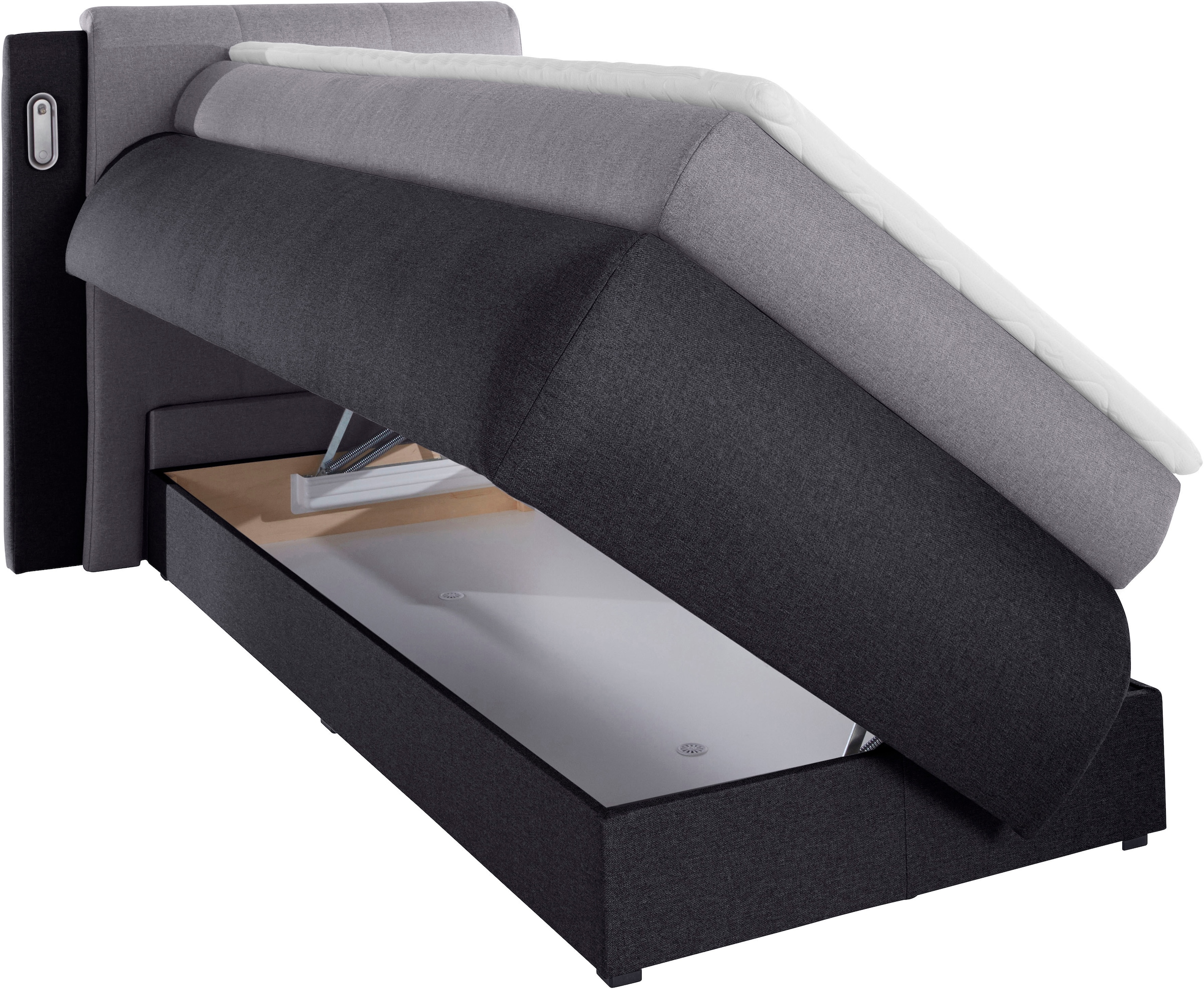 5. Bild von COLLECTION AB Boxspringbett »Borna«, inklusive Bettkasten, LED-Beleuchtung und Topper