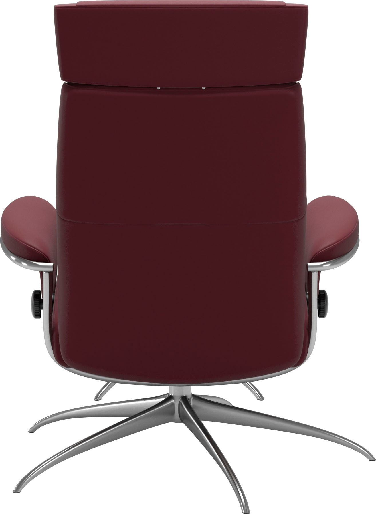 Stressless® Relaxsessel »Paris«, (Set, Relaxsessel mit Hocker), mit Hocker, Low Back mit Kopfstütze, mit Star Base, Gestell Chrom