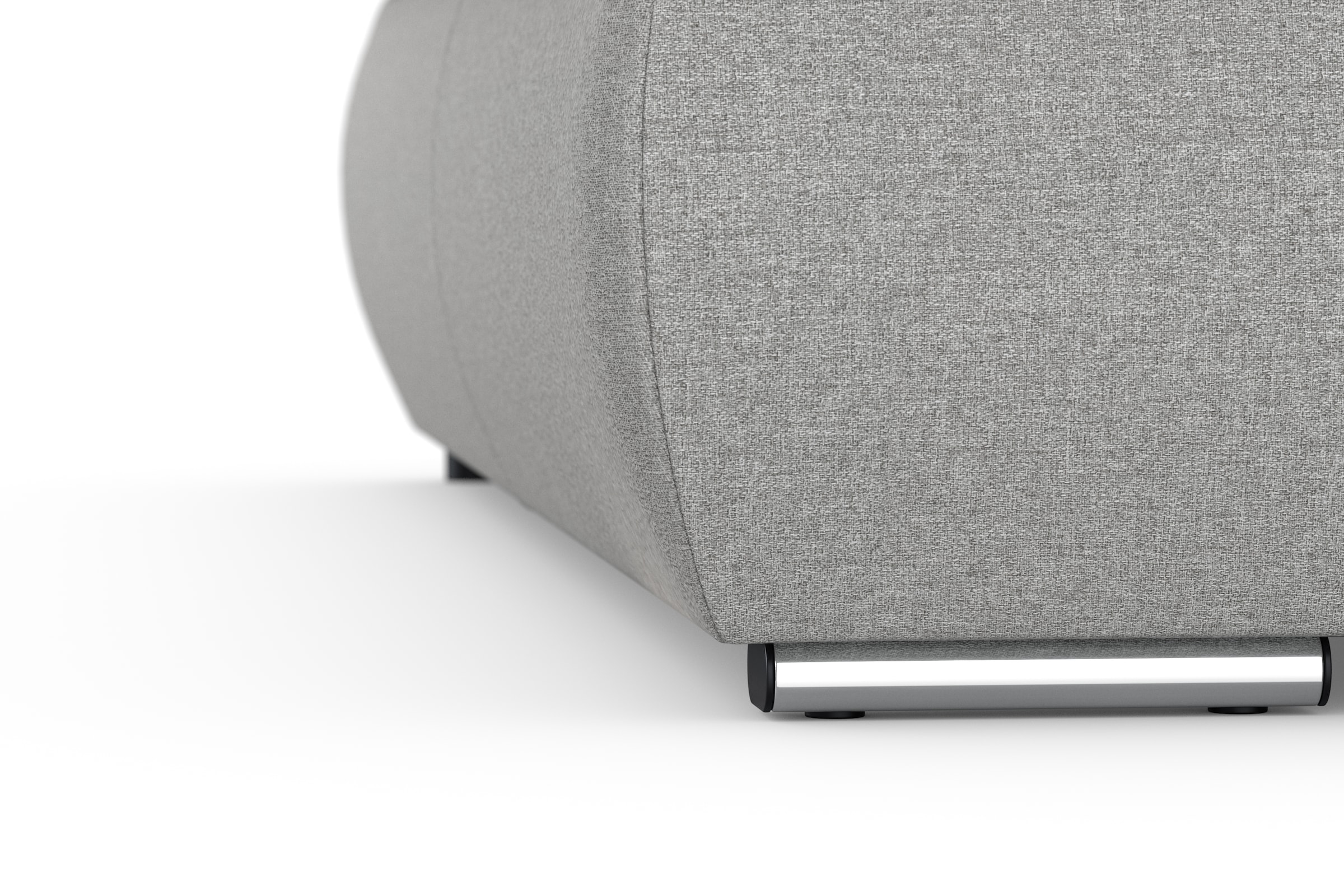 DOMO collection Ecksofa »Moric, L-Form, XXL-Sofa - Breite 300cm«, wahlweise mit Bettfunktion und Armteilverstellung, silber/grau