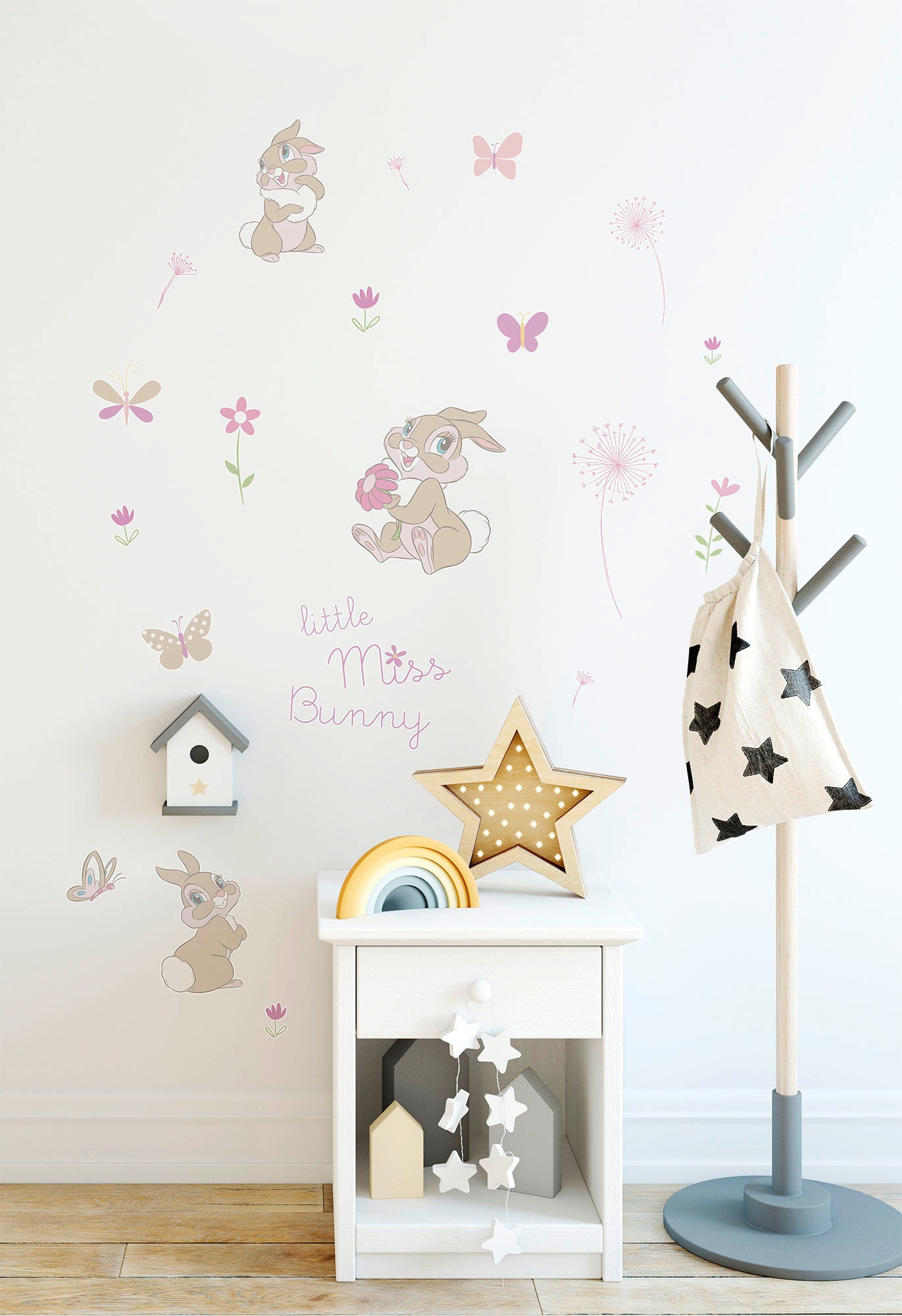 Komar Wandtattoo »Little Miss Bunny - Größe 50 x 70 cm«, (24 St.), selbstklebend, Wandsticker, Kinderzimmer
