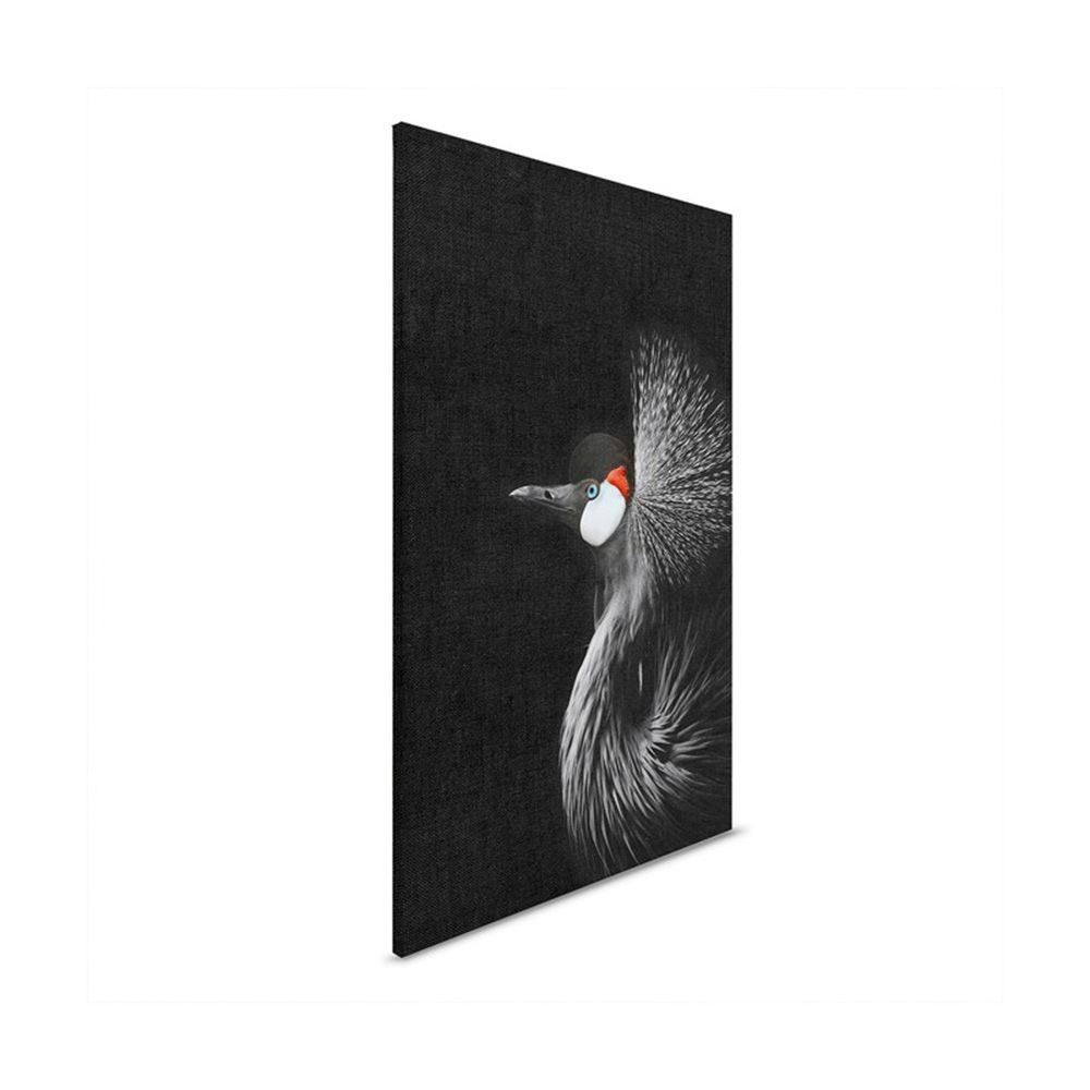 A.S. Création Leinwandbild »Crowned Crane - Wandbild Schwarz Weiß Rot Keilr günstig online kaufen