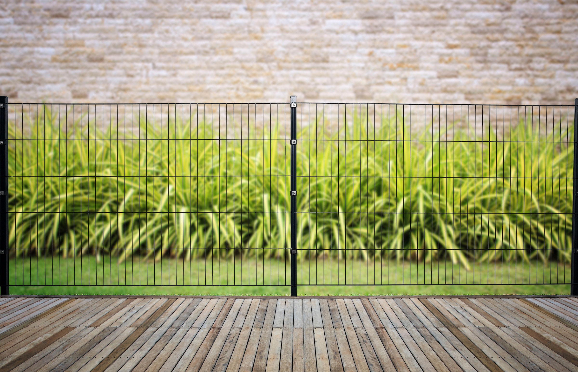 GARDEN 'N' MORE Doppelstabmattenzaun »Standard« 5 Elemente für 10 m, LxH: 200 x 123 cm, mit 6 Pfosten