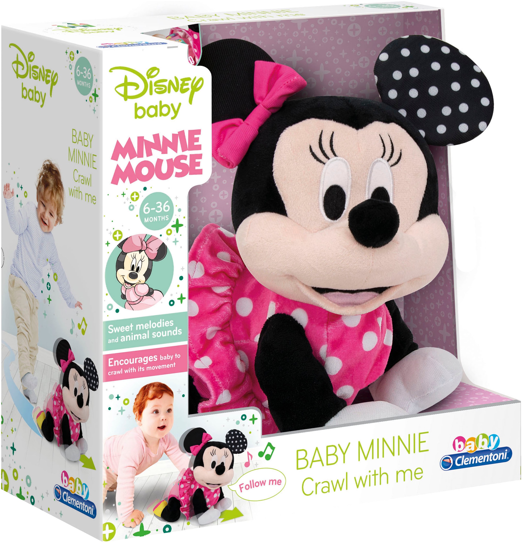 Clementoni® Plüschfigur »Disney Baby, Baby Minnie, Krabbel mit mir«, interaktiv; Made in Europe