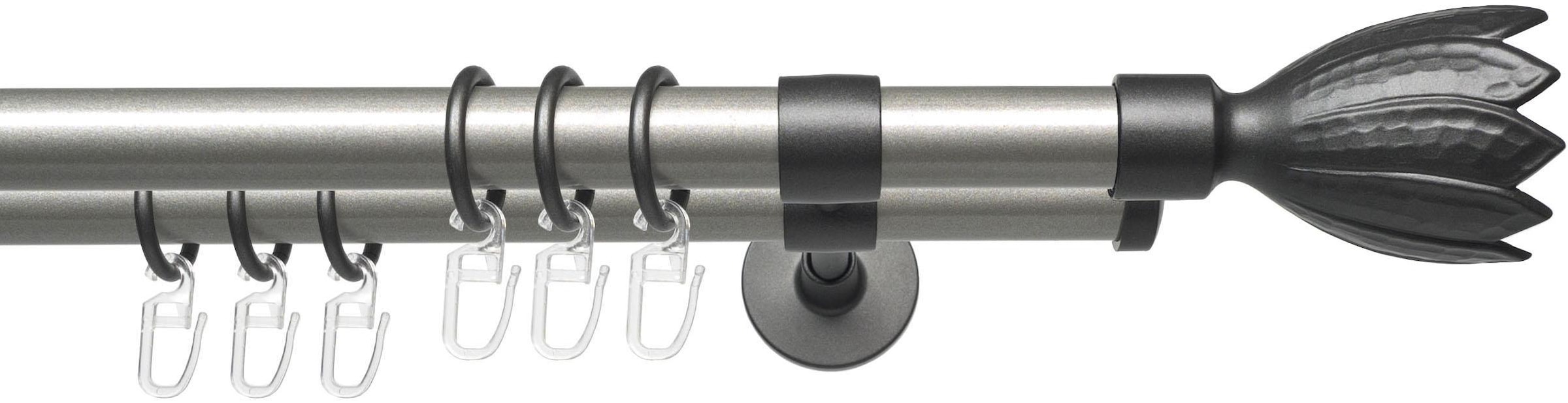 Liedeco Gardinenstange »Lan Flower« Ø 20 mm 2 läufig-läufig Fixmaß 2-läufig günstig online kaufen