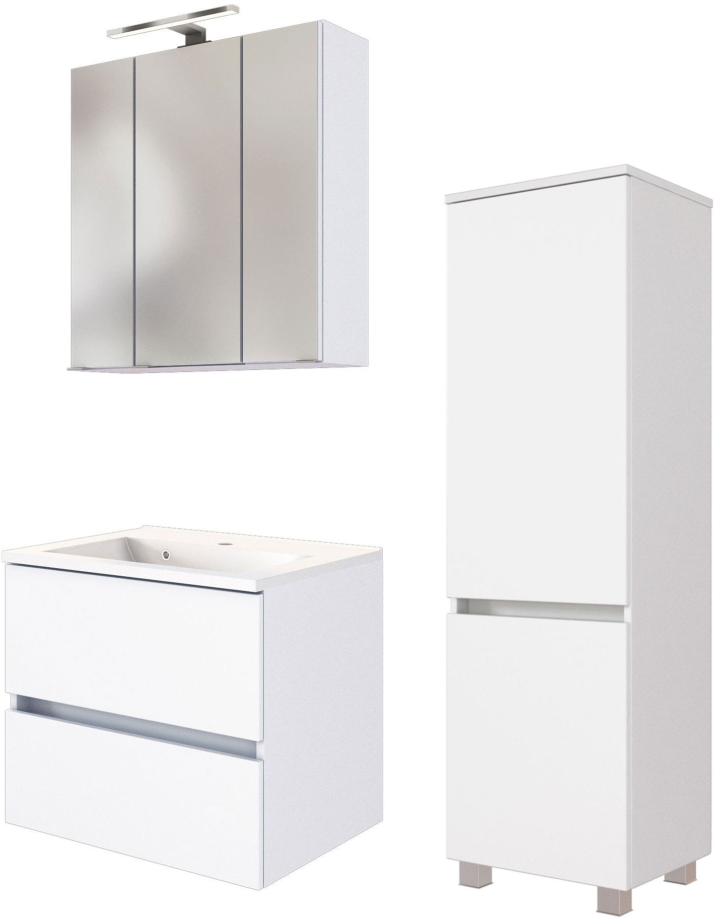 welltime Badmöbel-Set »Welltime Möbel Baabe Waschtisch-Set 3tlg. oder 5tlg. günstig online kaufen