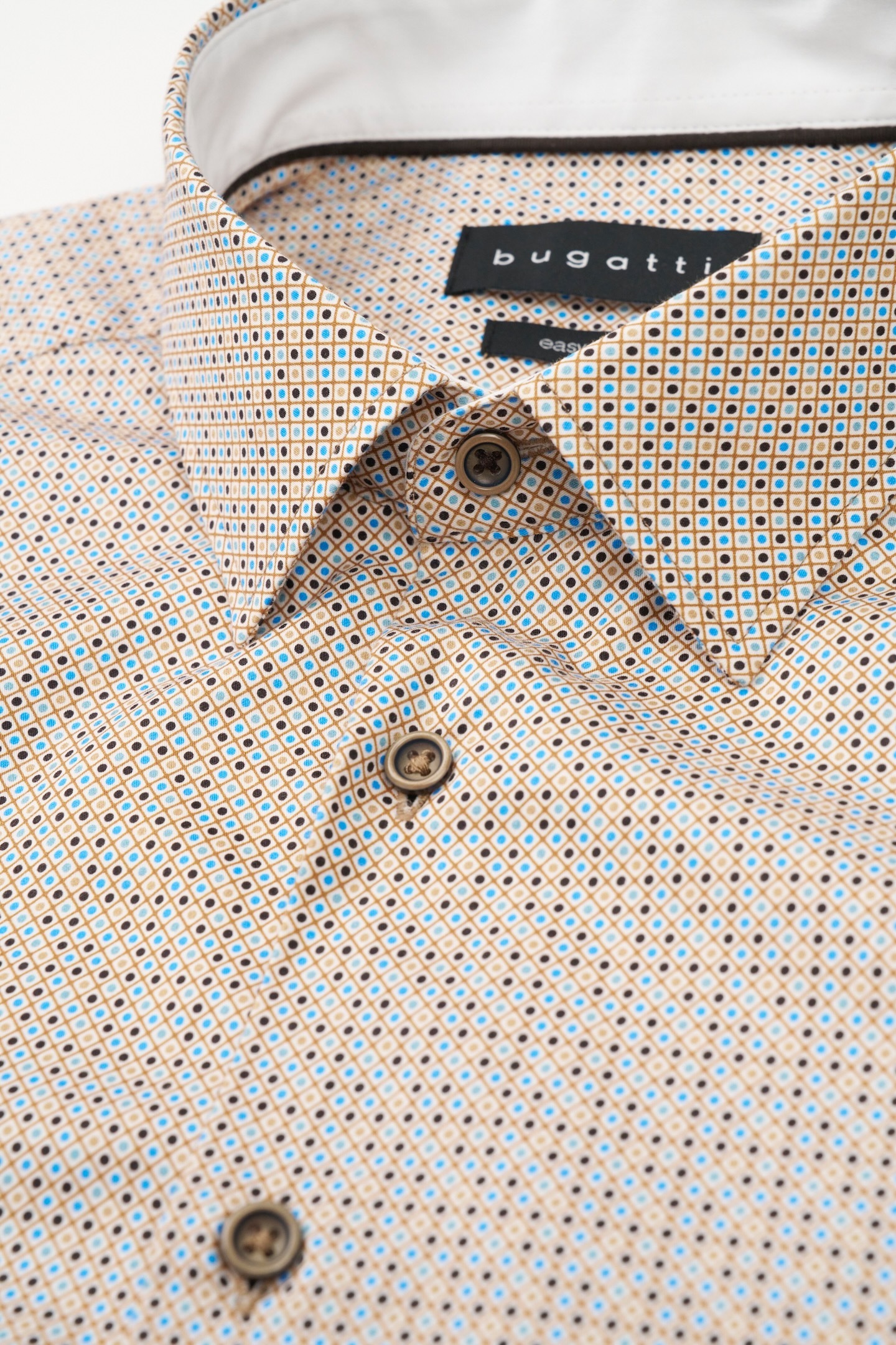 bugatti Langarmhemd, mit Under-Button-Down