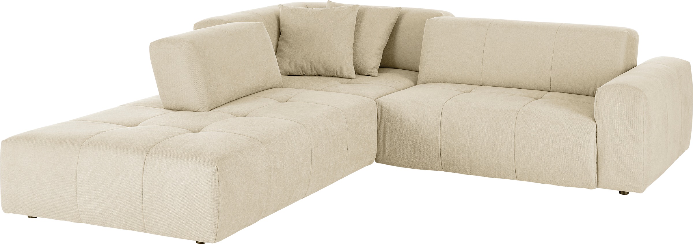 3C Candy Ecksofa »Yoshy Komfortsofa, bequem und modern, hochwertige Verarbeitungsdetails«, Zwei verschiedene Sitztiefen durch verstellbare Rückenlehne, L-Form