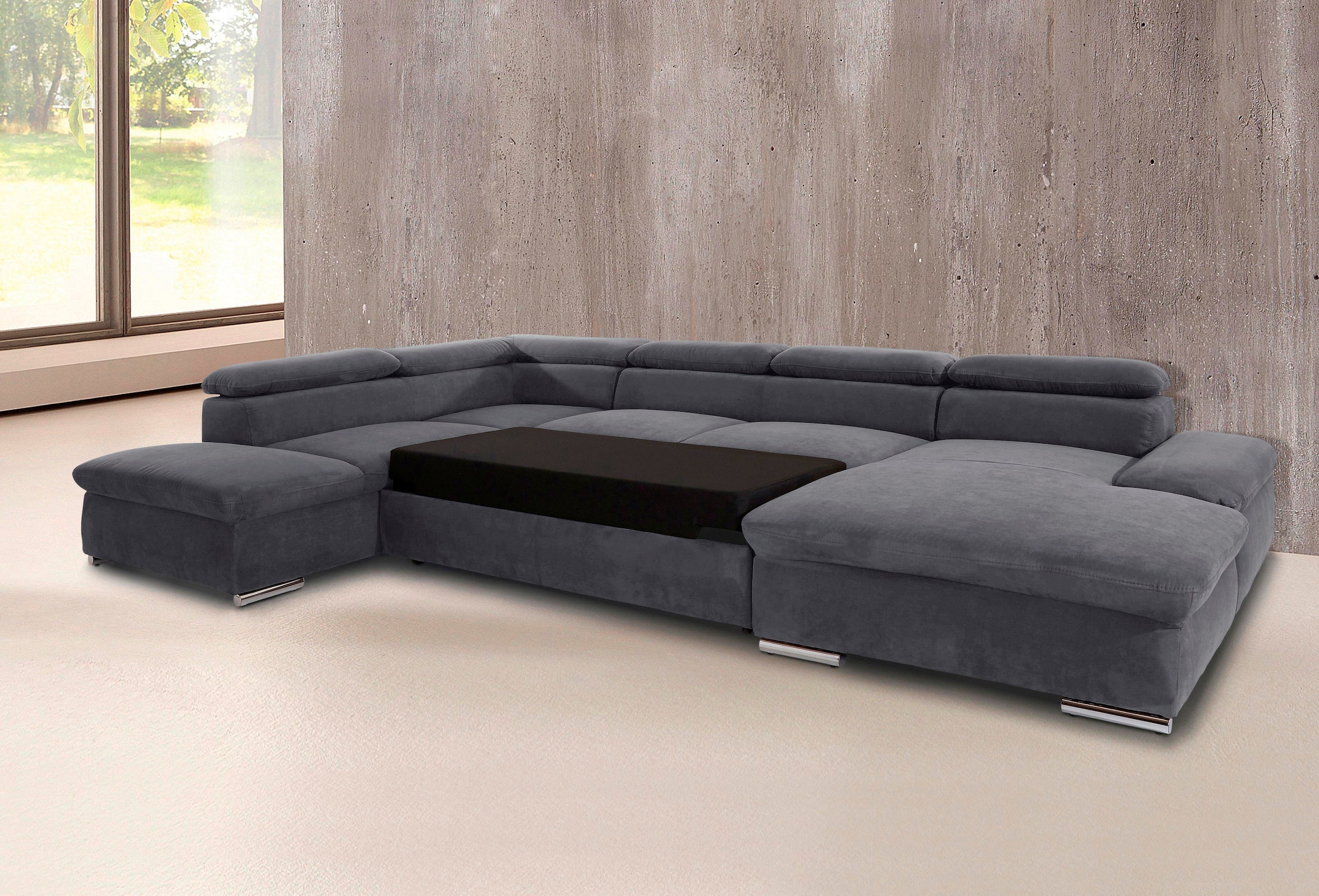 sit&more Wohnlandschaft »Alcatraz U-Form«, wahlweise mit Bettfunktion