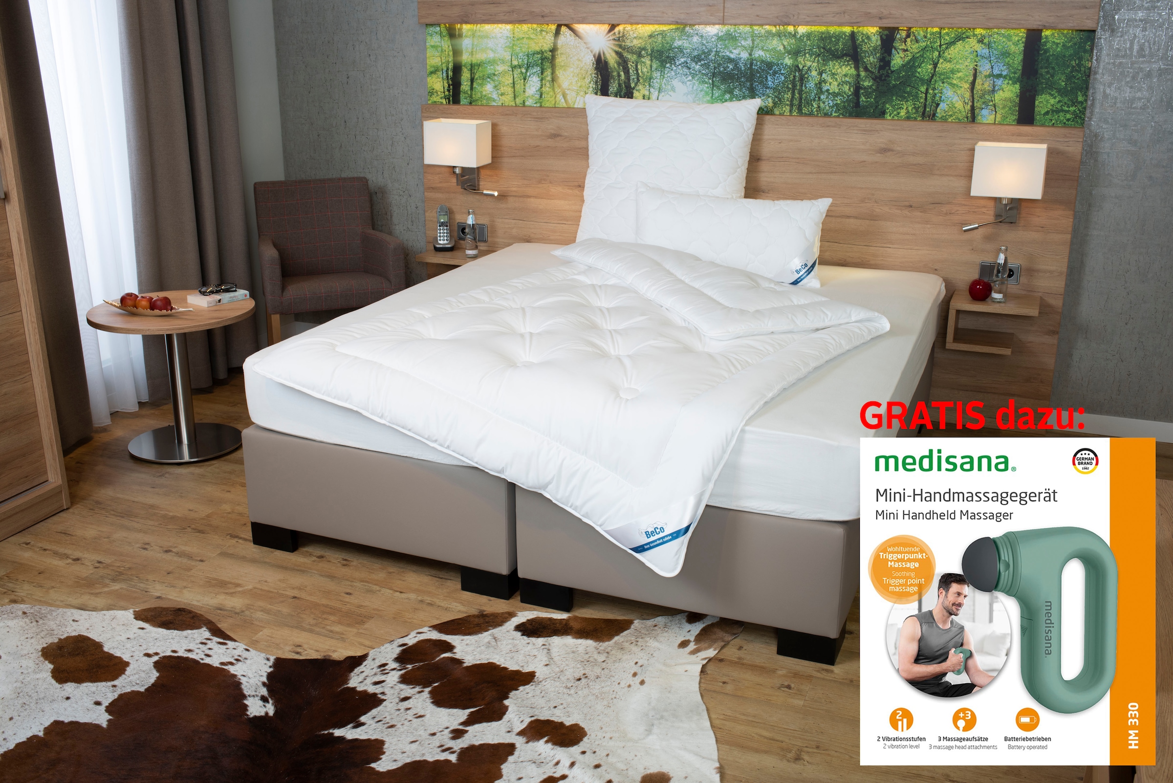 Beco Microfaserbettdecke »Bettdecke Royal Soft Duo, Bettdecken mit Handmass günstig online kaufen