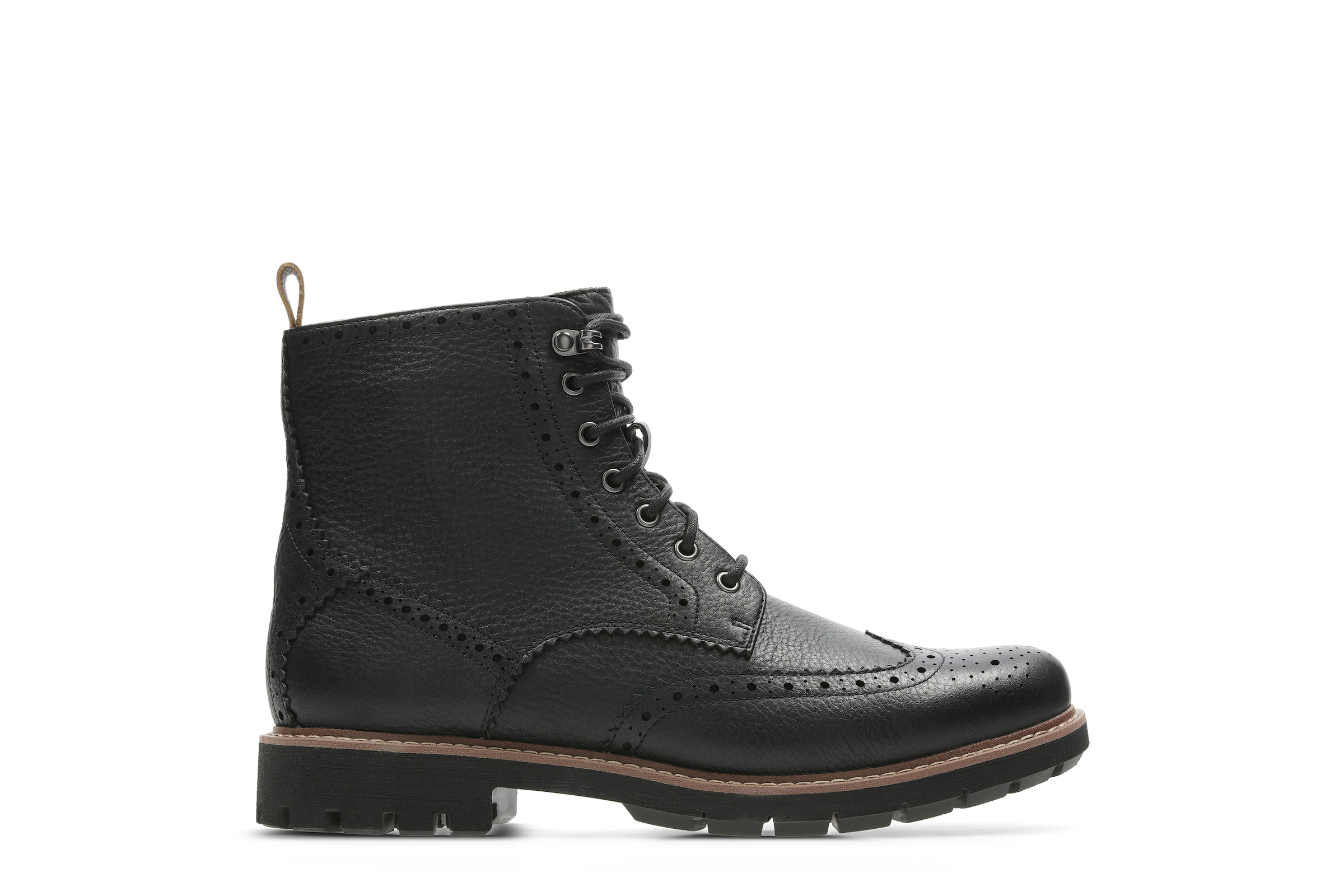 Clarks Schnürstiefel »Batcombe Lord«, Budapester, Brogue, Business Stiefel mit Lyralochung
