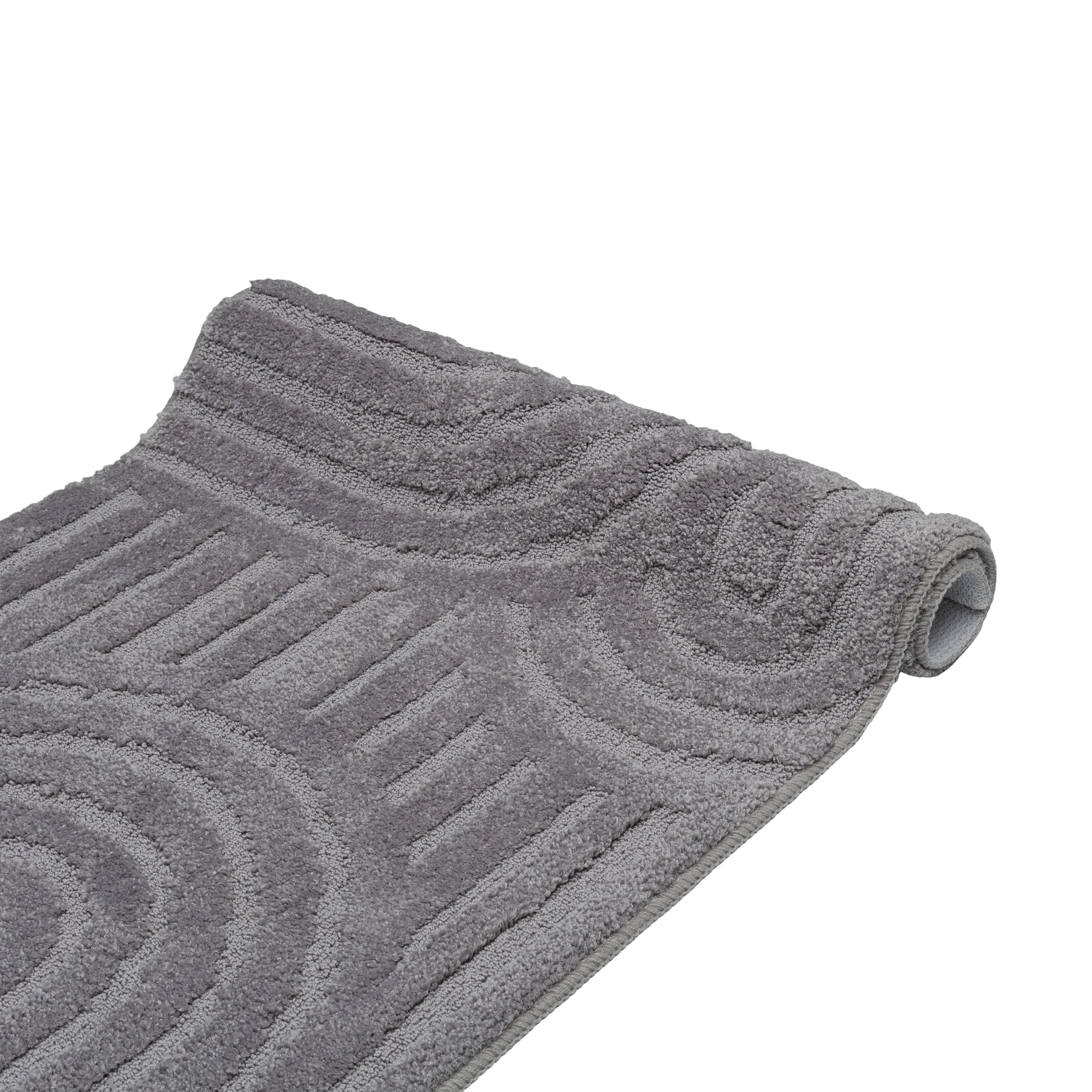 OTTO home Badematte »Zen, Badvorleger, Badezimmer Teppich, Duschvorleger« Höhe 10 mm rutschhemmend beschichtet fußbodenheizungsgeeignet | schnell trocknend Uni Farben, Hoch-Tief-Effekt, modernes Muster, Zen