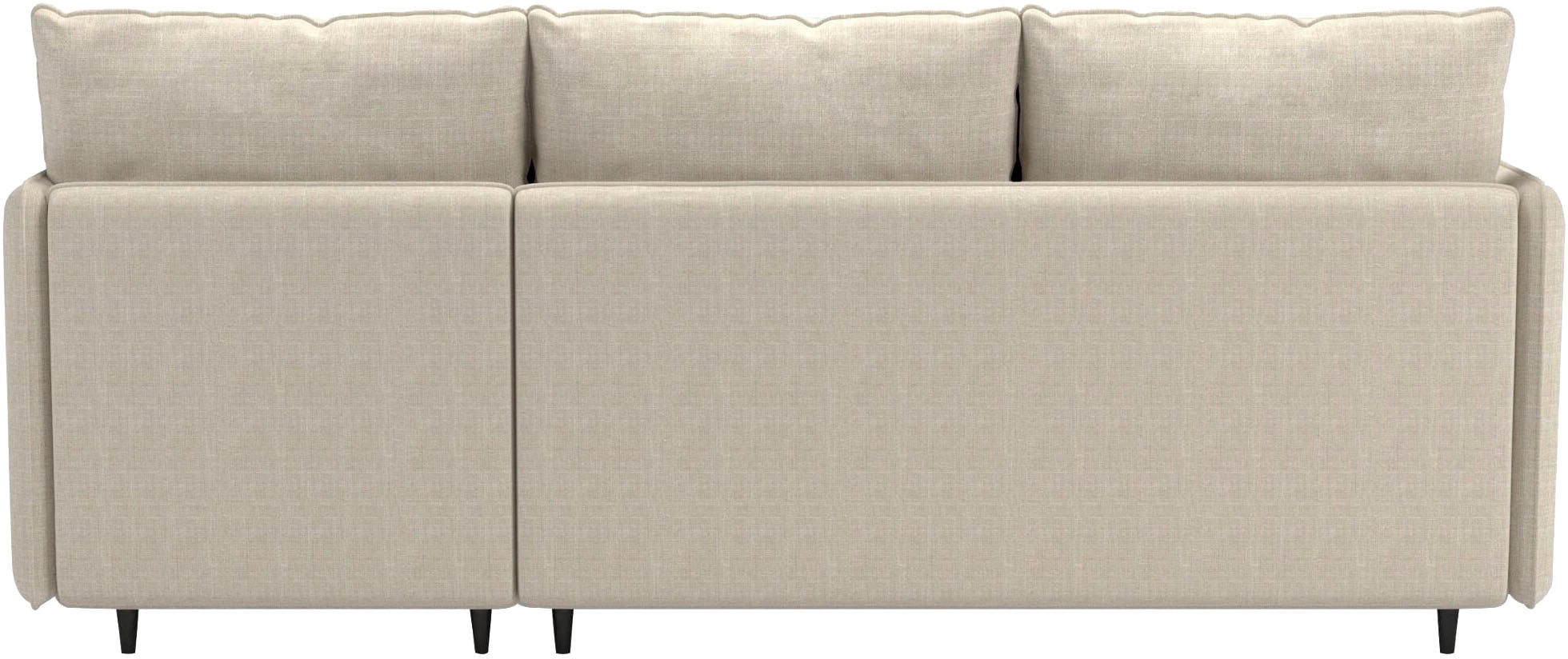 Dorel Home Ecksofa »LINDHUS, L-Form, 4 verschiedene Stellvarianten, Lounge-Sofa,«, Wohnlandschaft, mit Recamiere, großer Bettkasten, Cord, Chenille