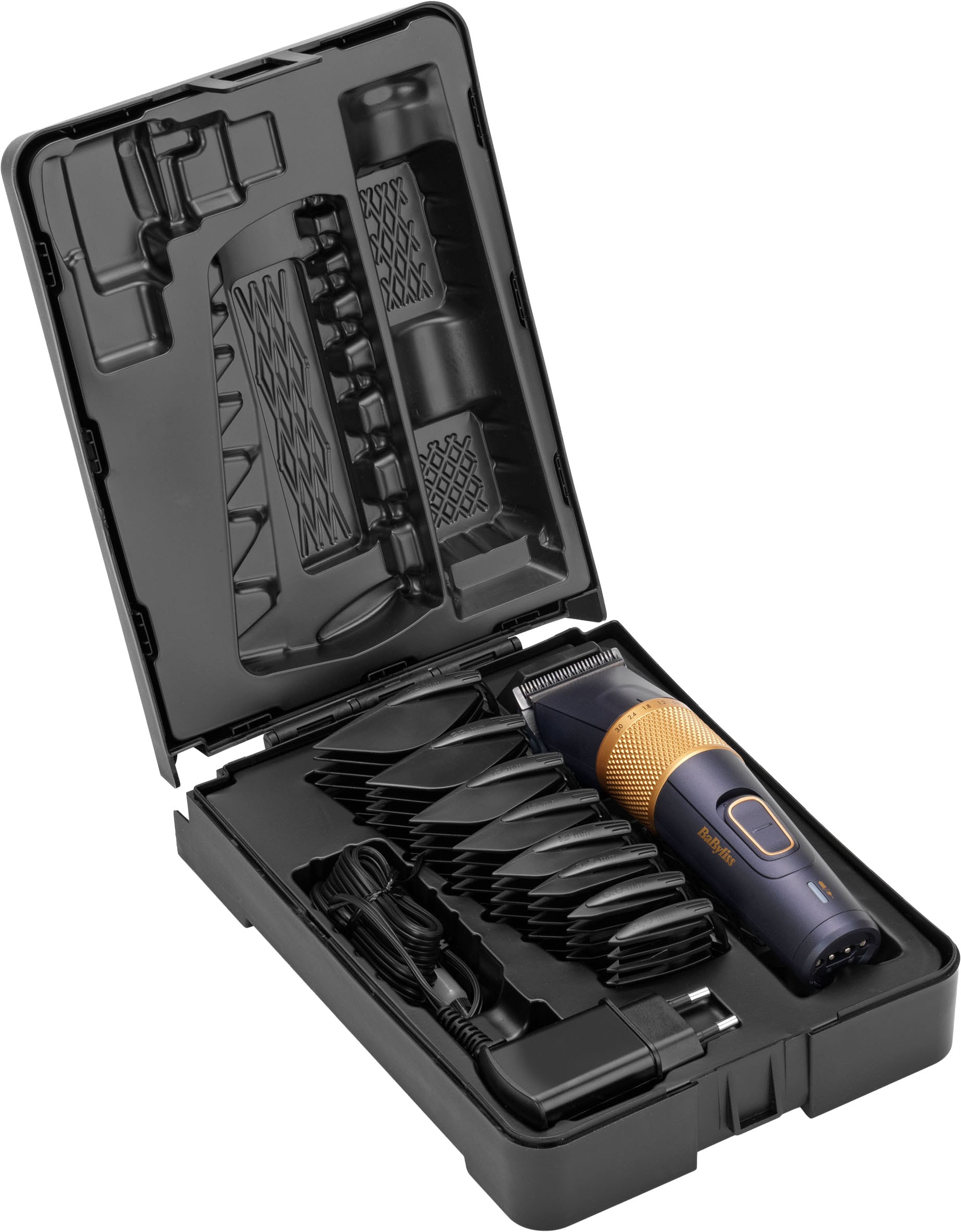 BaByliss Haarschneider »Lithium Power Haarschneider E986E mit Karbon-Titanium-Klingen« 8 Aufsätze Lithium-Ionen-Akku für lange Laufzeit, 45 Schnittlängen