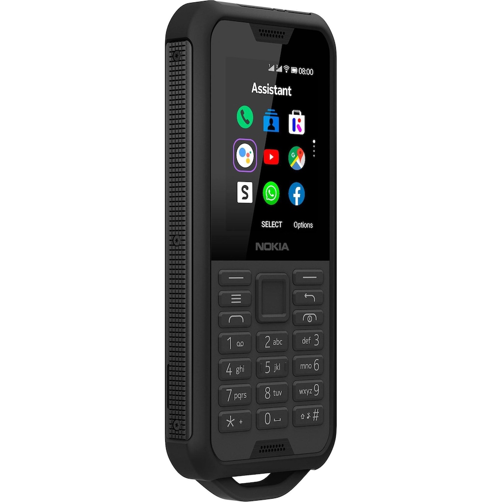 Nokia Handy »800 Tough«, Schwarzer Stahl, 6,1 cm/2,4 Zoll, 4 GB Speicherplatz, 2 MP Kamera