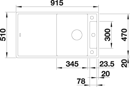 Blanco Granitspüle »AXIA III 5 S«, aus SILGRANIT®, inkl. Glasschneidebrett