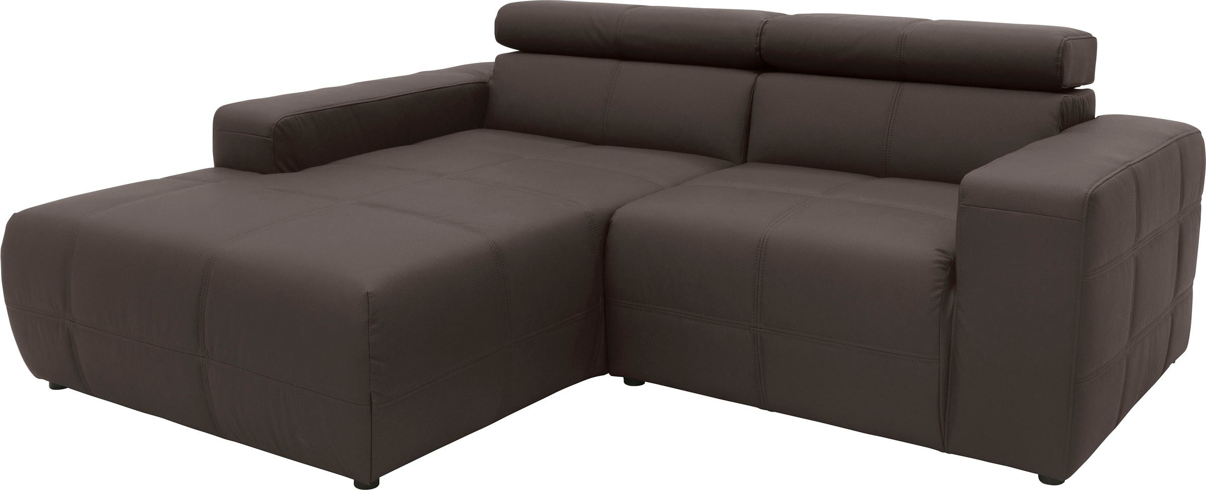 DOMO collection Ecksofa »Brandon, inkl. Kopfteilverstellung, B/T/H: 214/100 günstig online kaufen