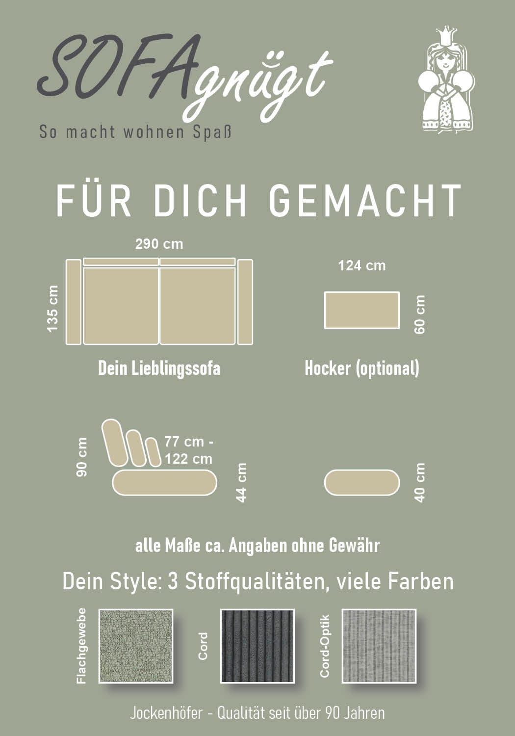 Jockenhöfer Gruppe Big-Sofa »Milano XXL, B: 290 cm« mit Zierkissen, Relaxfläche 120x240 cm, Federkern