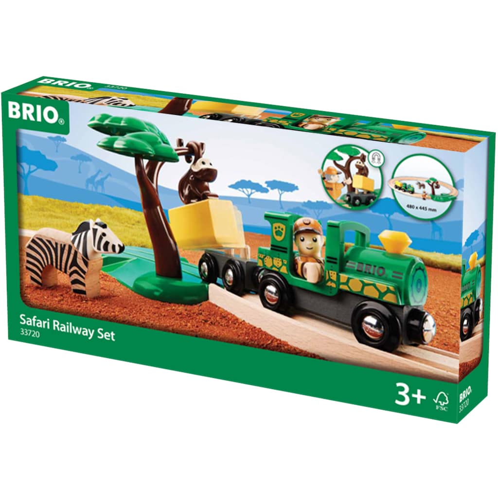 BRIO® Spielzeug-Eisenbahn »BRIO® WORLD, Safari Bahn Set«, (Set), FSC®- schützt Wald - weltweit