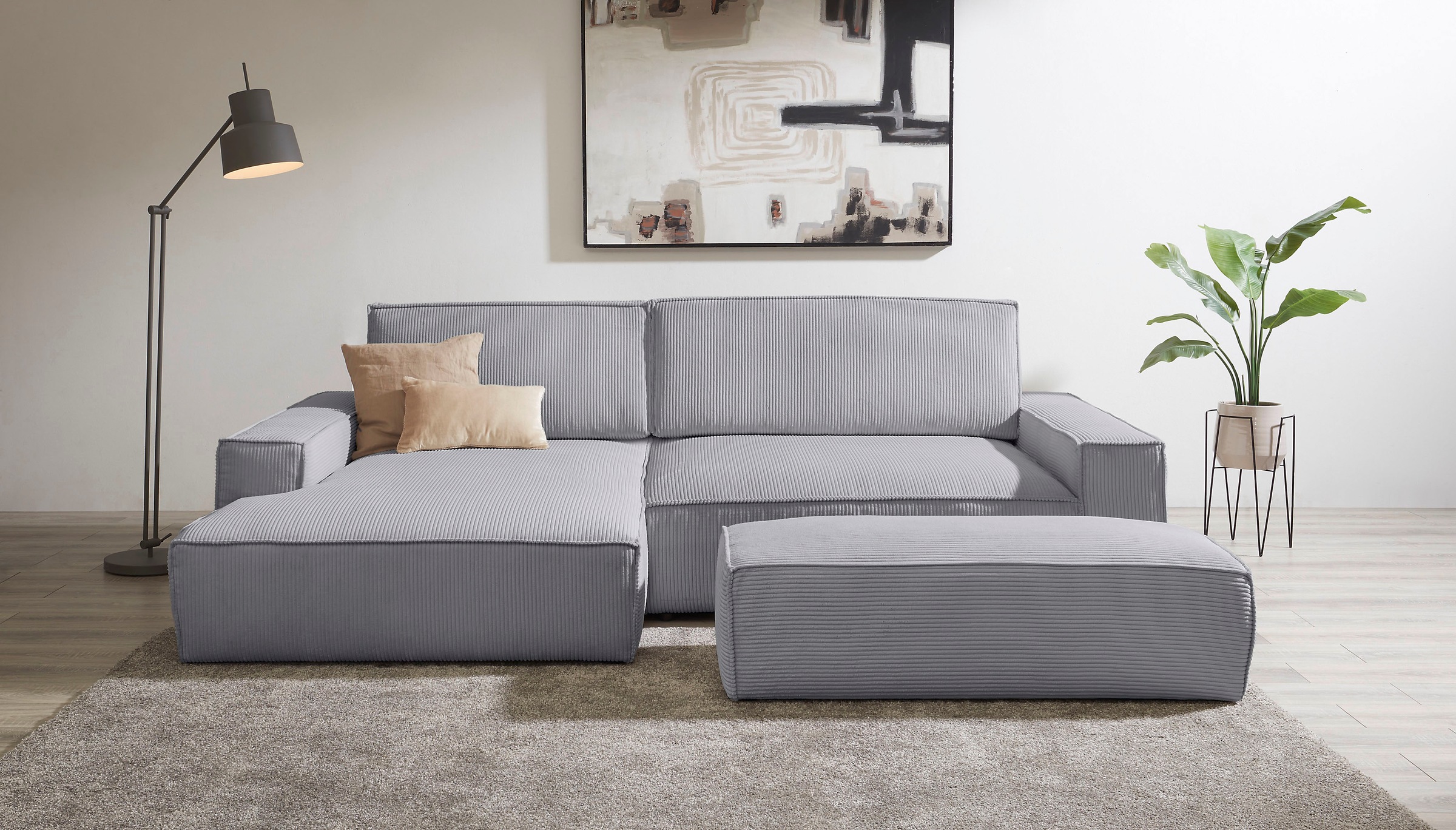 Home affaire Polsterecke »NEU: SHERWOOD XXL tief, L-Form mit Schlaffunktion günstig online kaufen