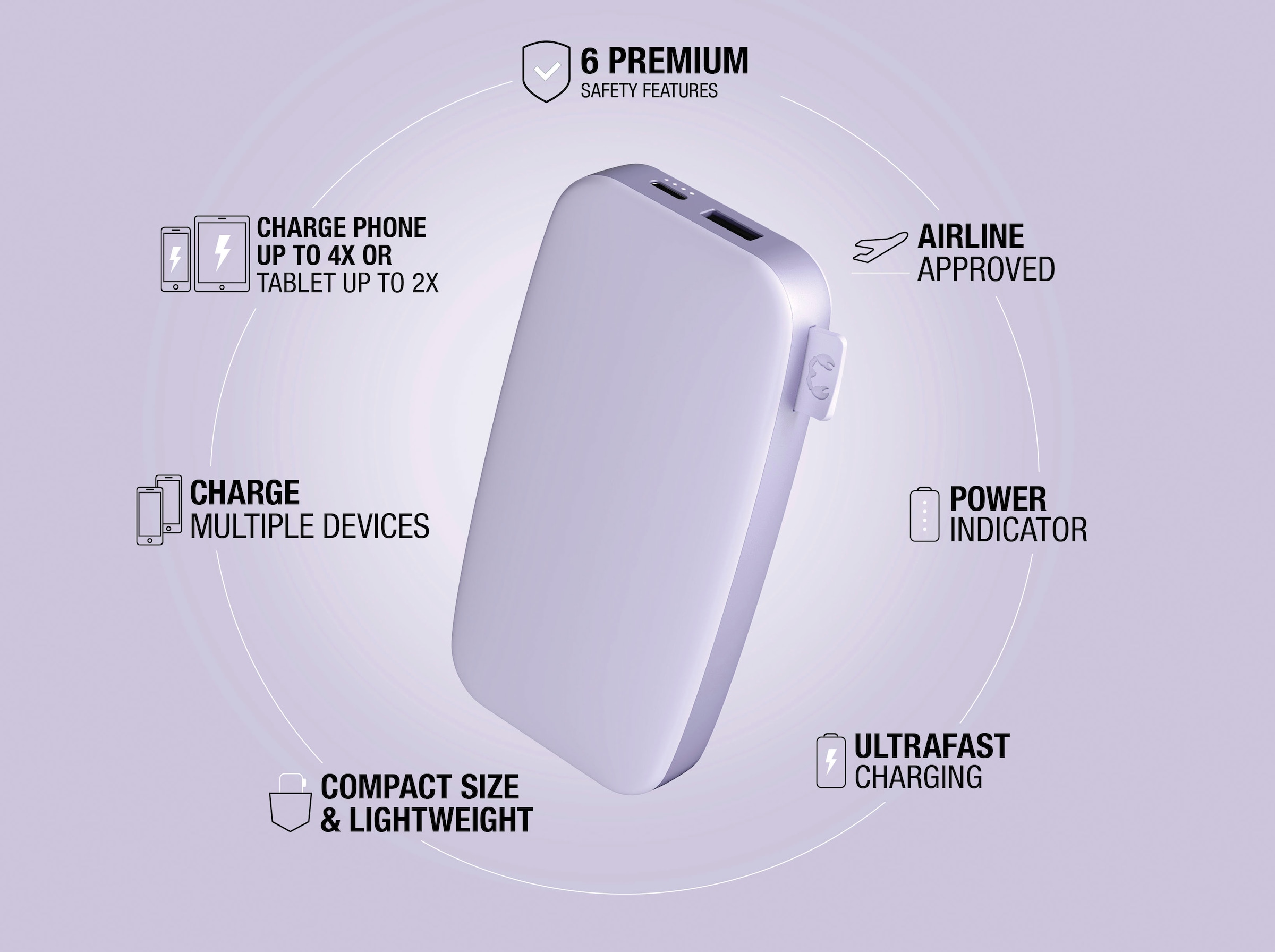 Fresh´n Rebel Powerbank »Power Pack 12000mAh mit USB-C, Ultra Fast Charge & 20W PD«
