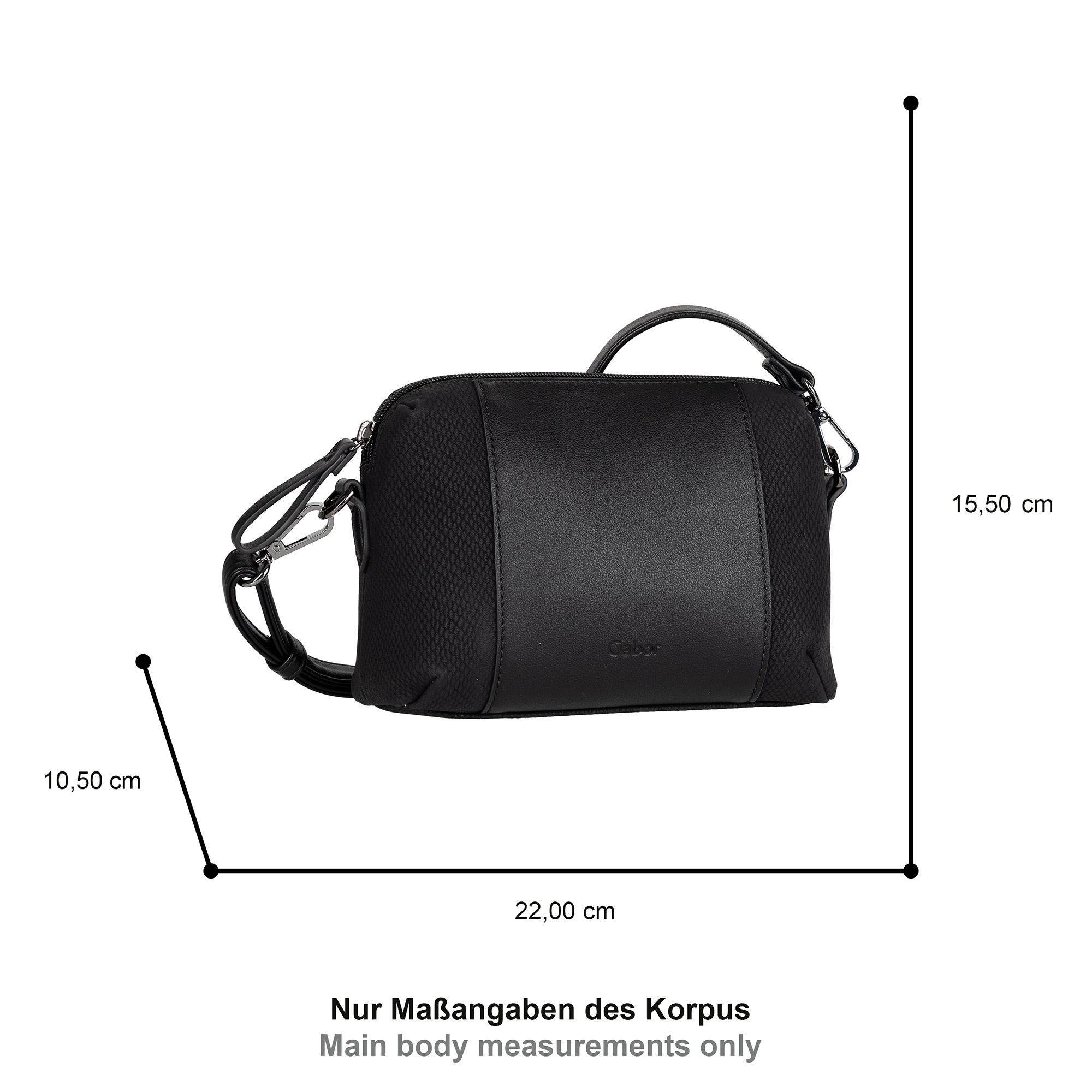 Gabor Handtasche »Wanda«, aus leicht genarbtem Lederimitat mit Schlangenstruktur und Ziernähten