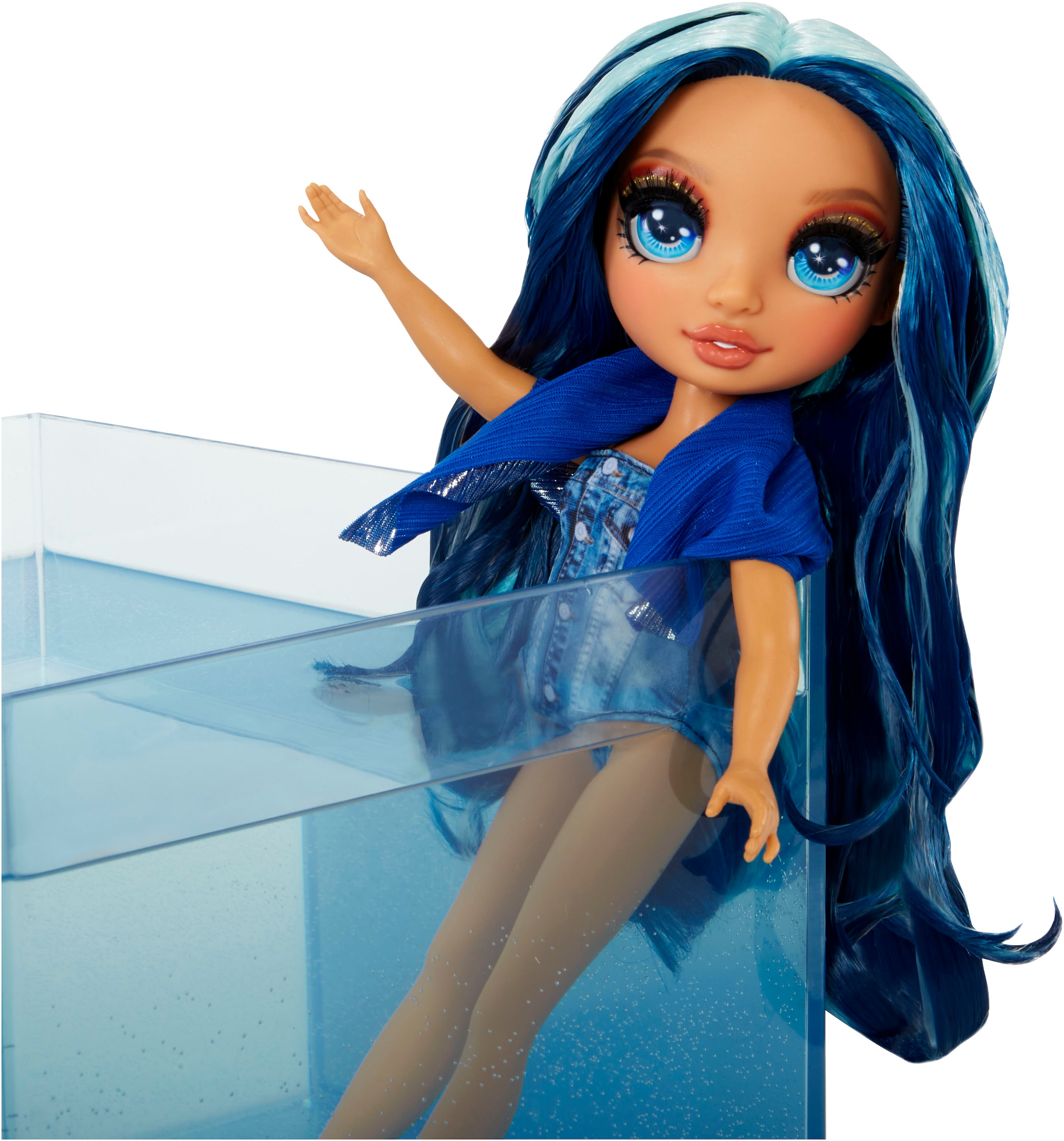 RAINBOW HIGH Anziehpuppe »Rainbow High Swim & Style Fashion Doll- Skyler (Blue)«