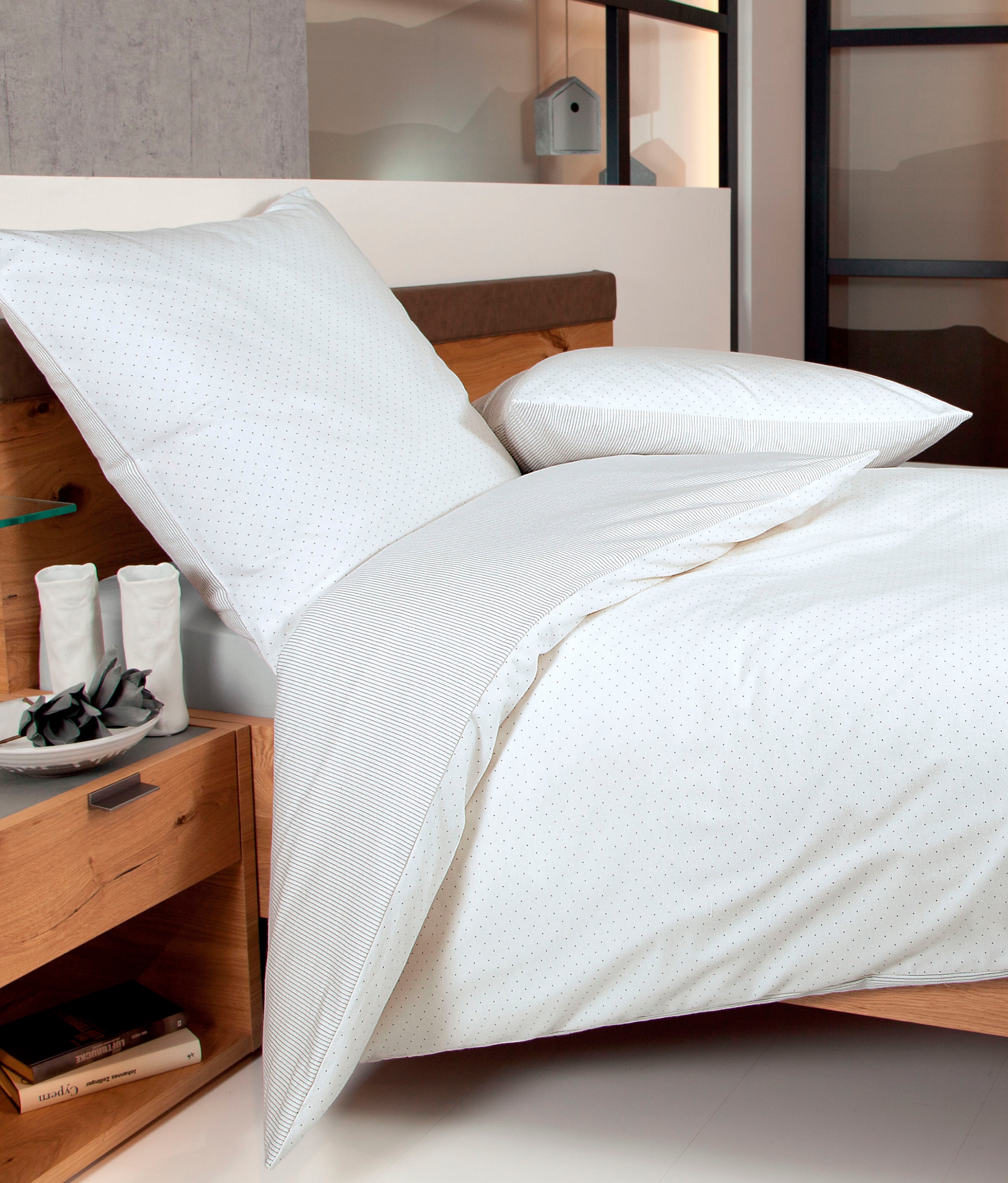 Janine Bettwäsche »DAVOS 6505/« 2 Stk. tlg. mit Reißverschluss günstig online kaufen