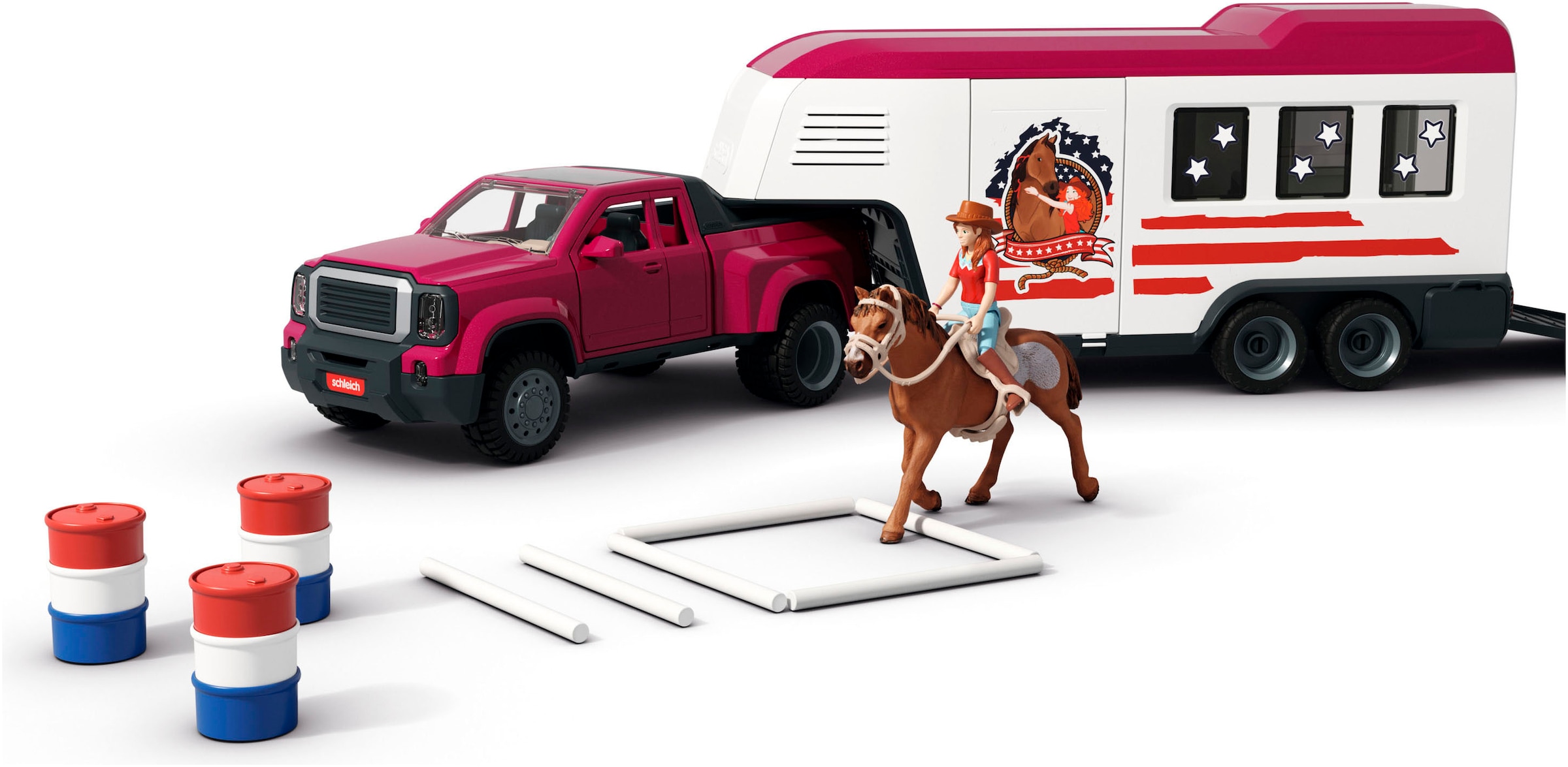 Schleich® Spielfigur »HORSE CLUB, Lakeside Truck mit Anhänger (42705)«