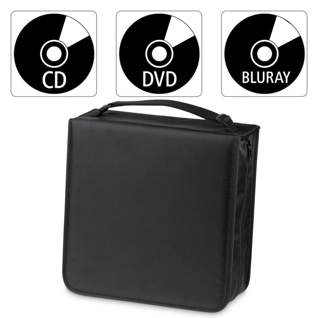 Hama DVD-Hülle »CD-/DVD-/Blu-ray-Tasche 304, Schwarz + Pflegetuch Disc-Tasche«