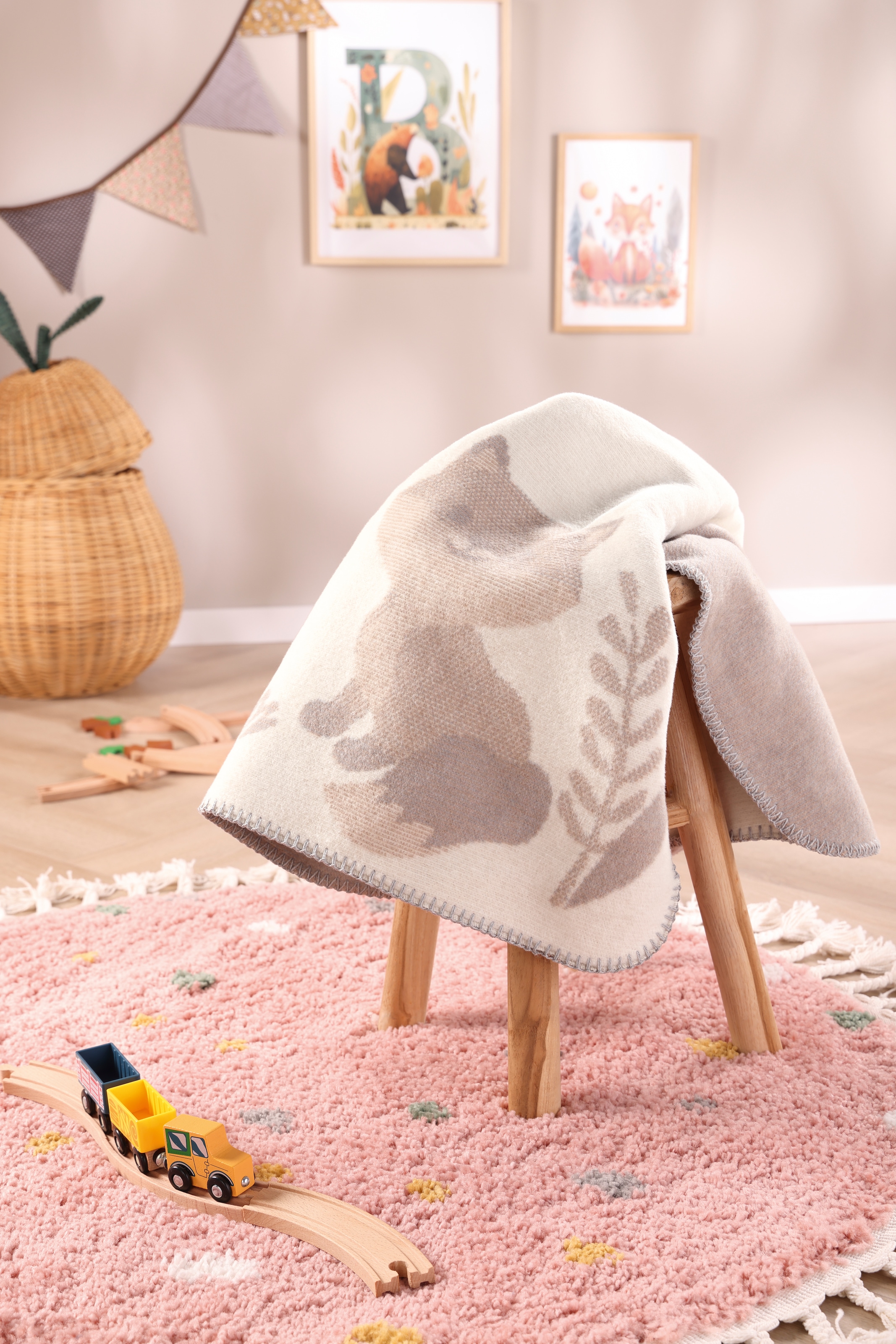 Biederlack Babydecke »Babydecke Foxy«, 75 x 100, mit Zierstich
