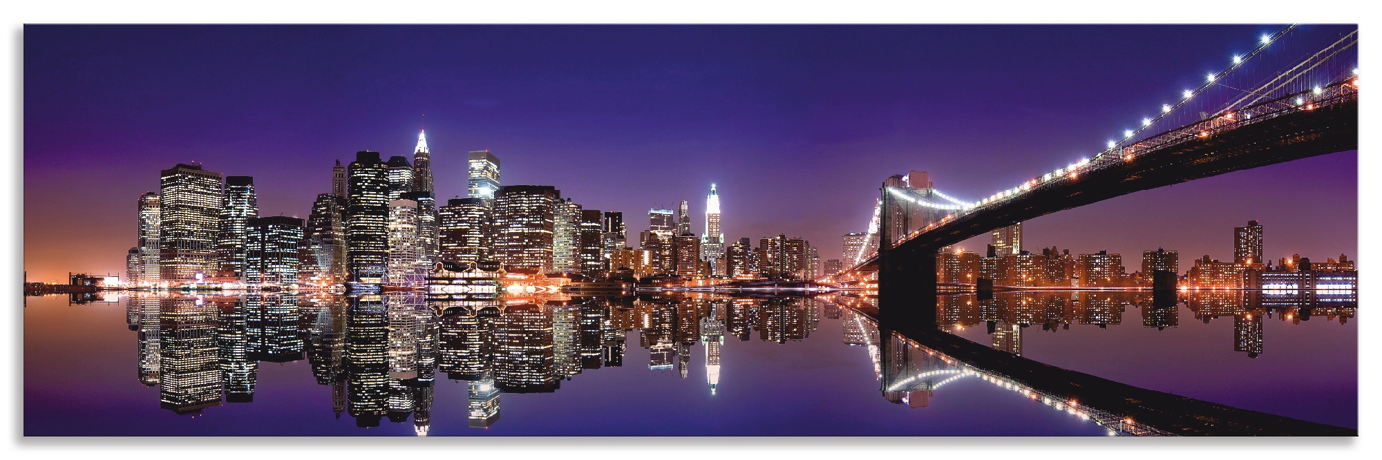 Artland Küchenrückwand »New York Skyline«, (1 tlg.), Alu Spritzschutz mit Klebeband, einfache Montage