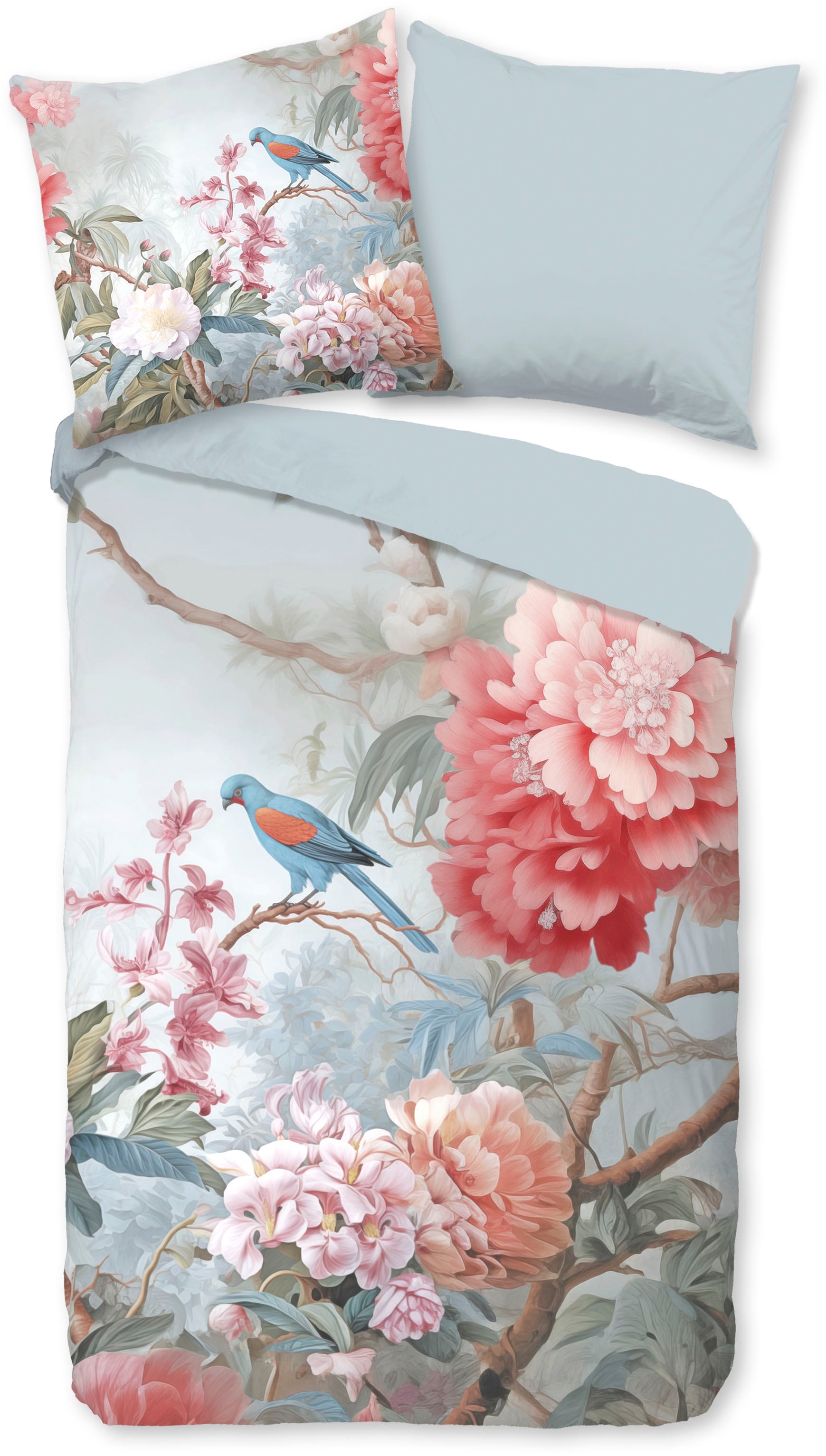 good morning Wendebettwäsche »Birdie« 2 Stk. tlg. 100% Baumwolle, Renforcé, günstig online kaufen