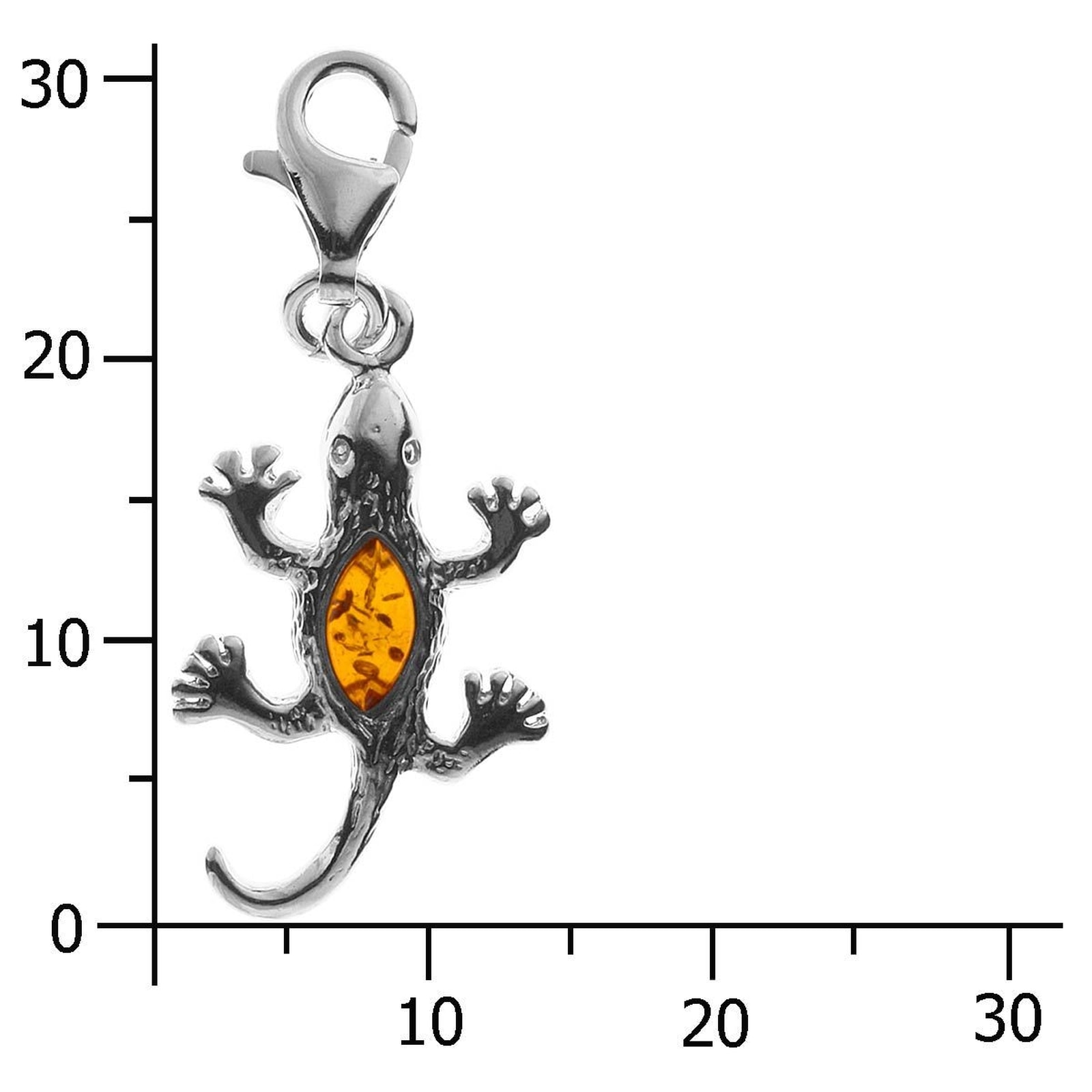 OSTSEE-SCHMUCK Kettenanhänger »Ostsee-Schmuck Charm-Einhänger Salamander«, (1 tlg.)