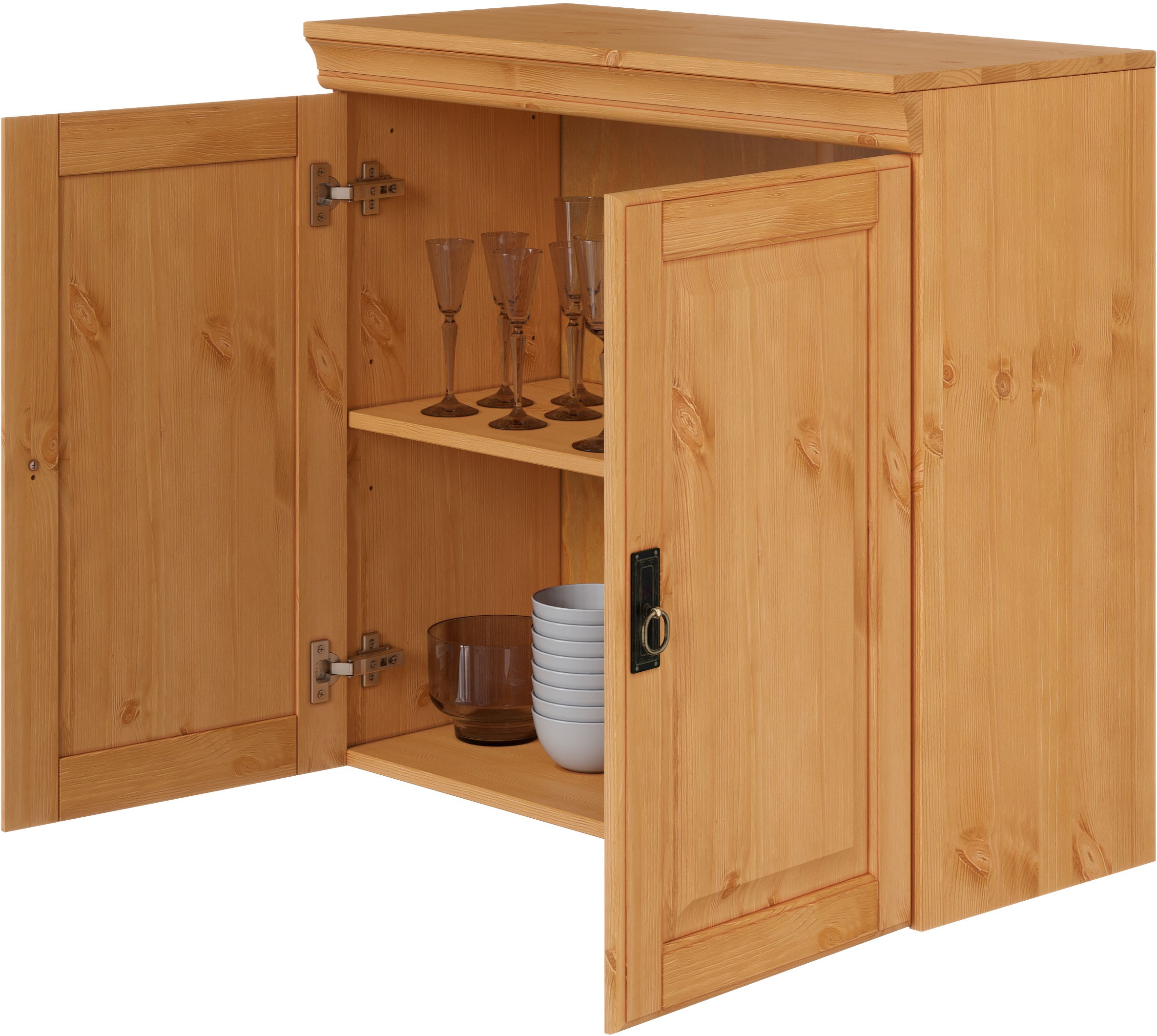Home affaire Hängeschrank »Rügen«, Breite 80 cm, Kiefer massiv, 2 Türen, 1 Einlegeboden