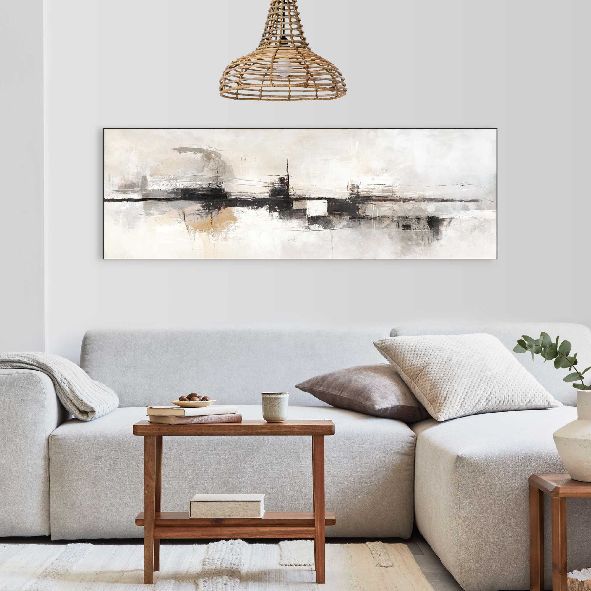 Reinders! Wandbild »Abstrakter Horizont«, Wohnzimmer - Beige - MDF - Abstra günstig online kaufen