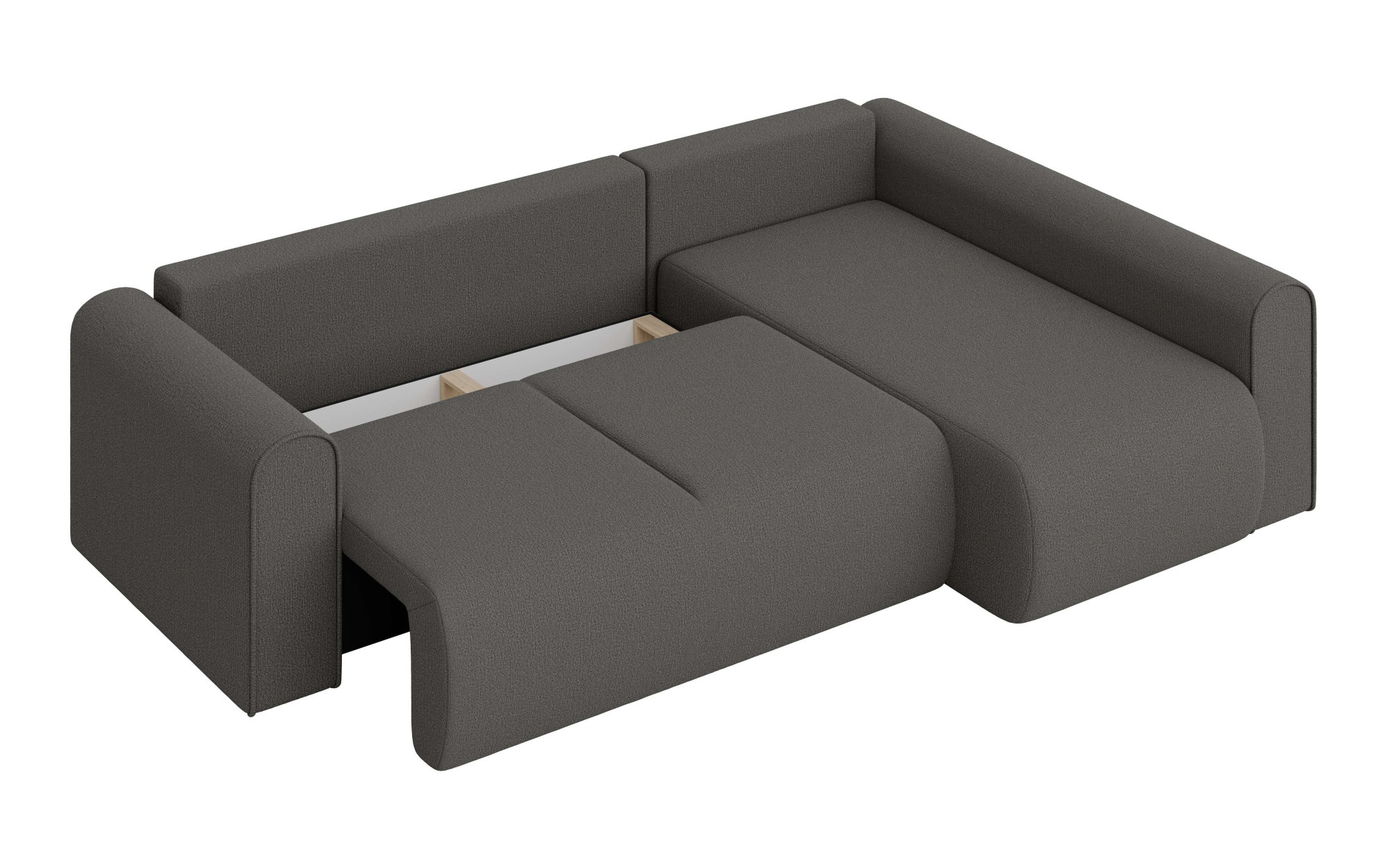 INOSIGN Ecksofa »Zacharia wahlweise Schlafsofa mit Bettkasten, B/T/H 250/166/86 cm«, L-Form mit Wellenunterfederung, Ottomane rechts oder links bestellbar