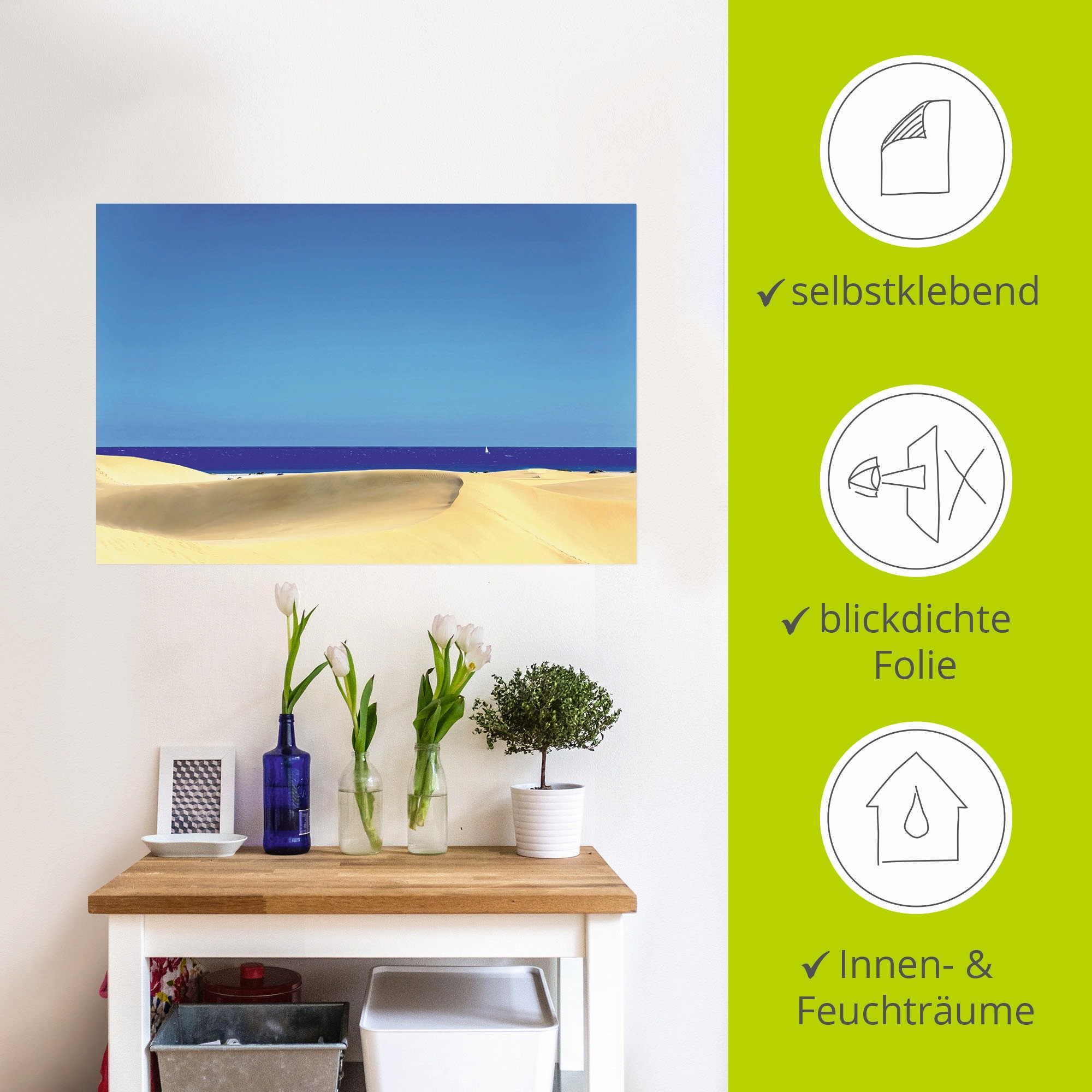 Artland Wandfolie »Playa Del Inglés auf Gran Canaria«, Europa, (1 St.), selbstklebend