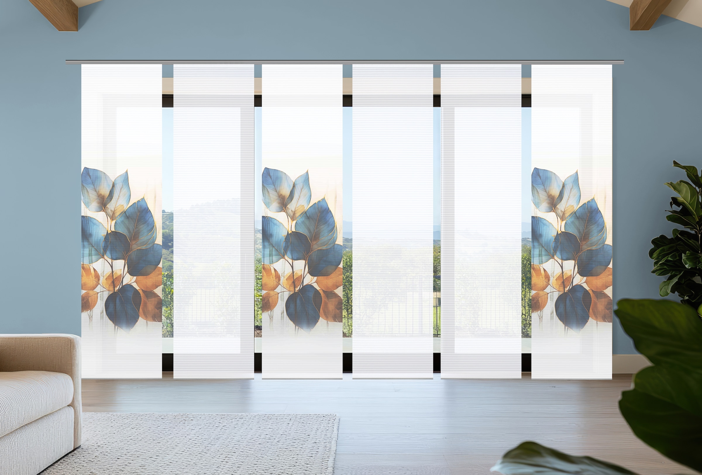 HOME in green Schiebegardine »THALIN« Paneelwagen 6 Stk. tlg. Bambusoptik, günstig online kaufen