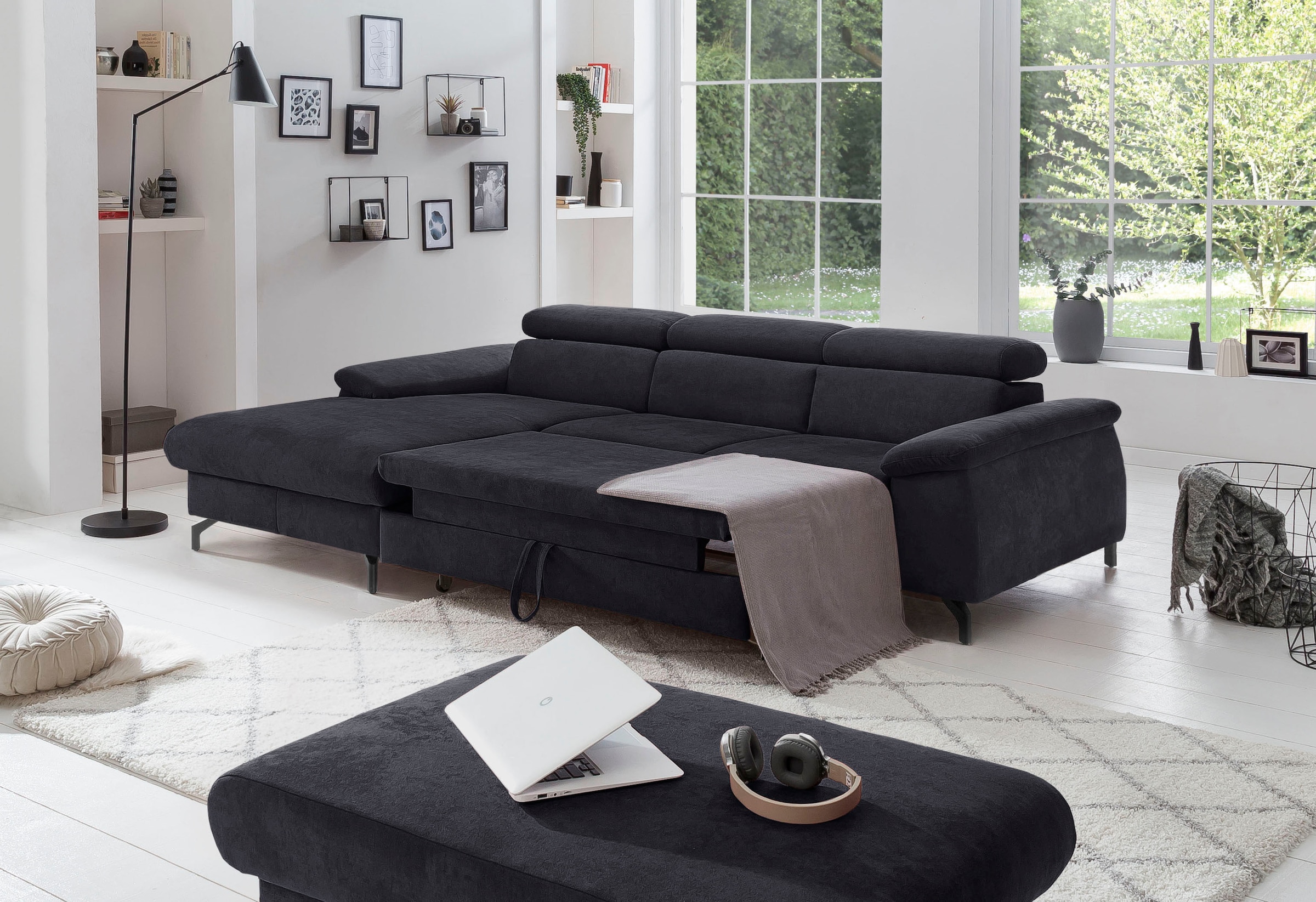 COTTA Ecksofa »Kitty L-Form«, mit Kopfteilverstellung, wahlweise mit Bettfunktion & Bettkasten
