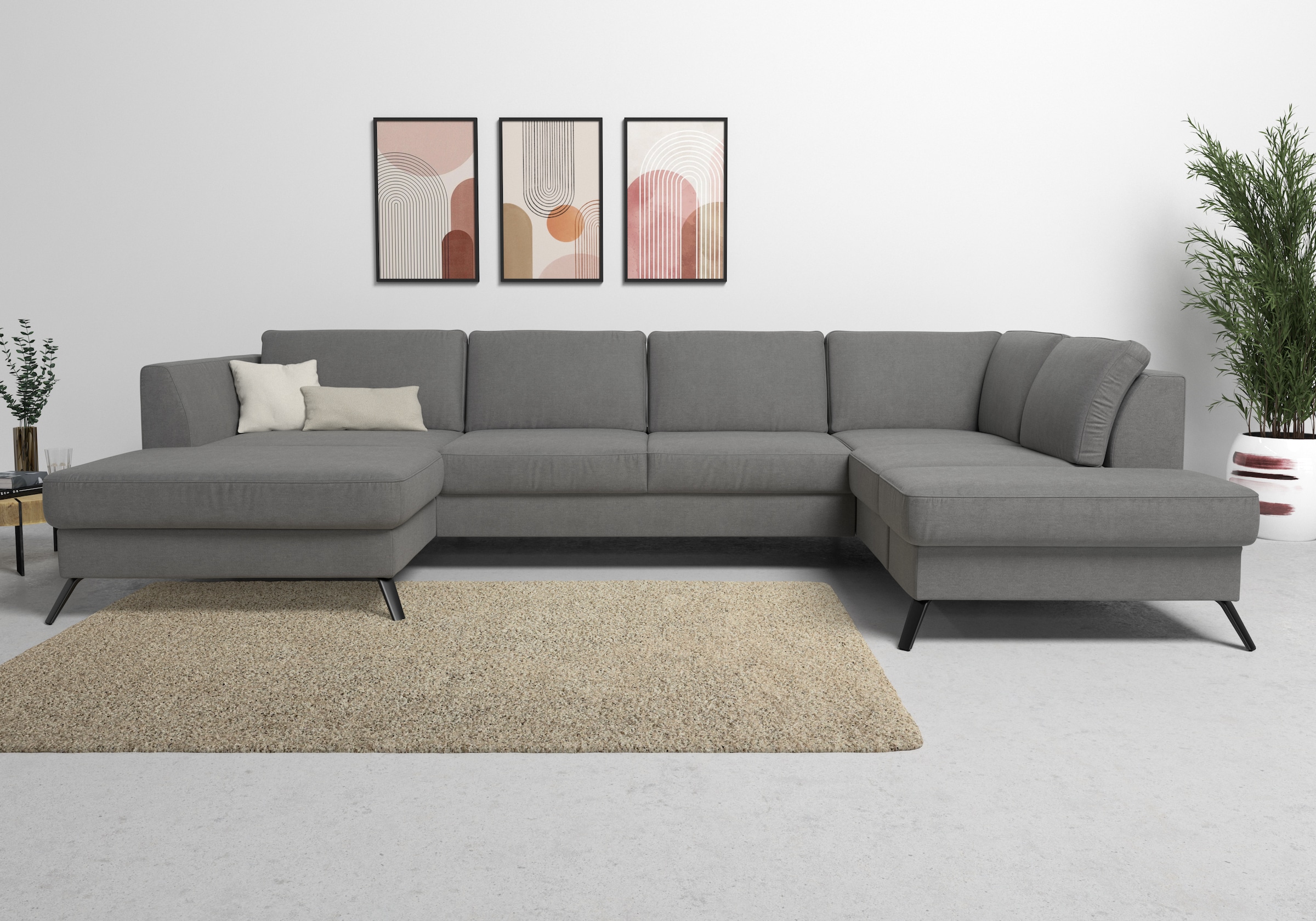 sit&more Wohnlandschaft »Olsen U-Form«, inklusive Sitztiefenverstellung, wa günstig online kaufen
