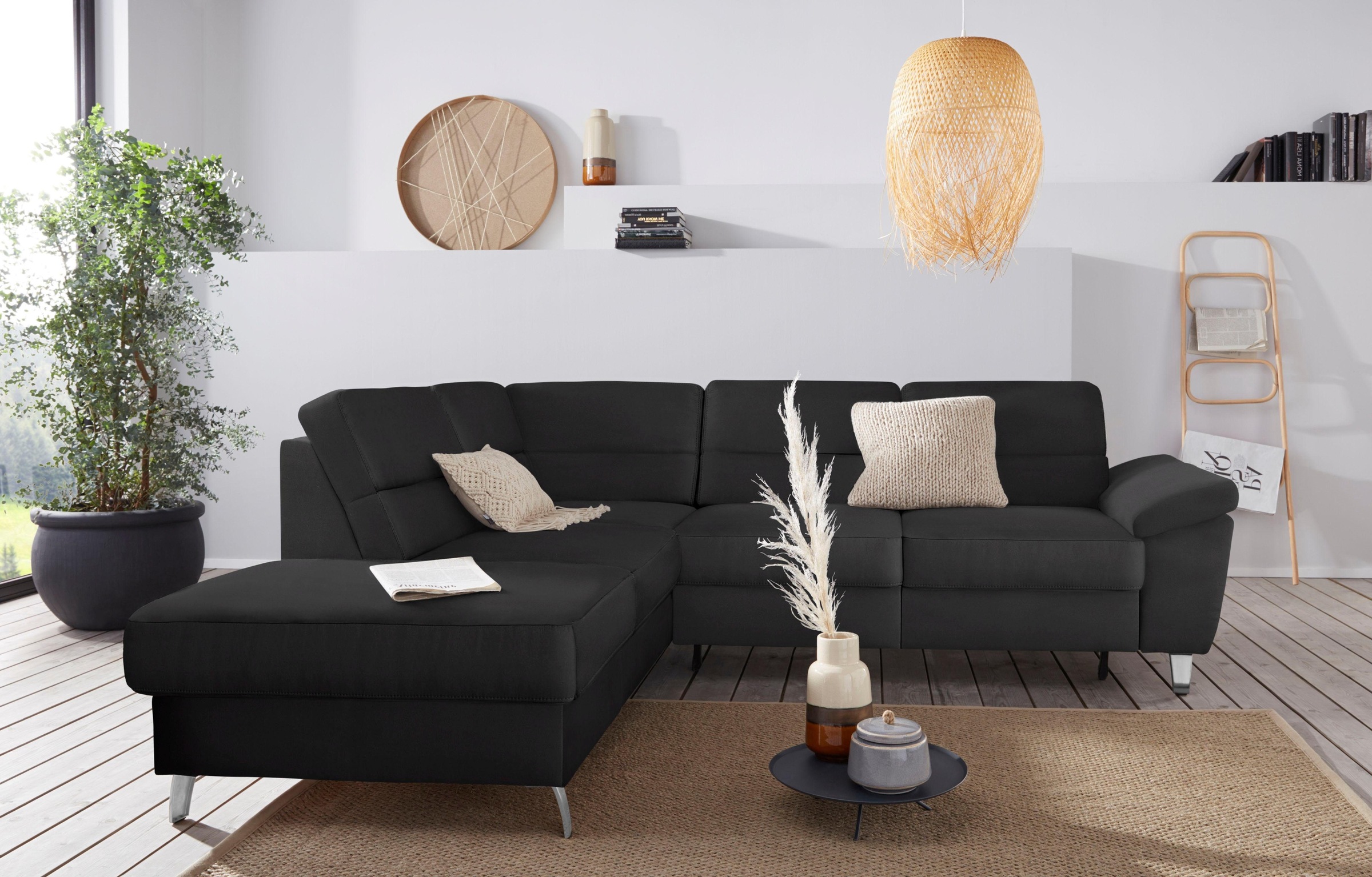 sit&more Ecksofa »Sorano L-Form«, wahlweise mit Bettfunktion und Bettkasten günstig online kaufen